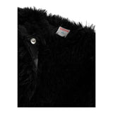 BOBOLI pelliccia tinta unita con bottoni Nero per Bambina 45154 NERO BOBOLI