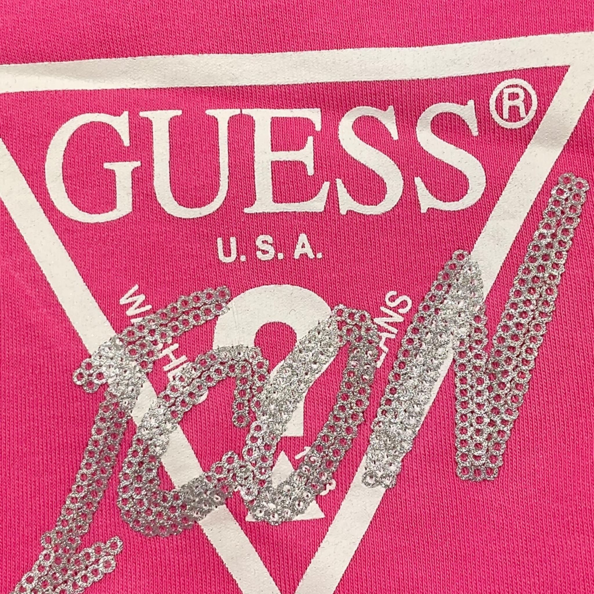 GUESS abito tinta unita girocollo con tulle Fuxia per Neonata K4YK09KB8R0XN FUXIA GUESS