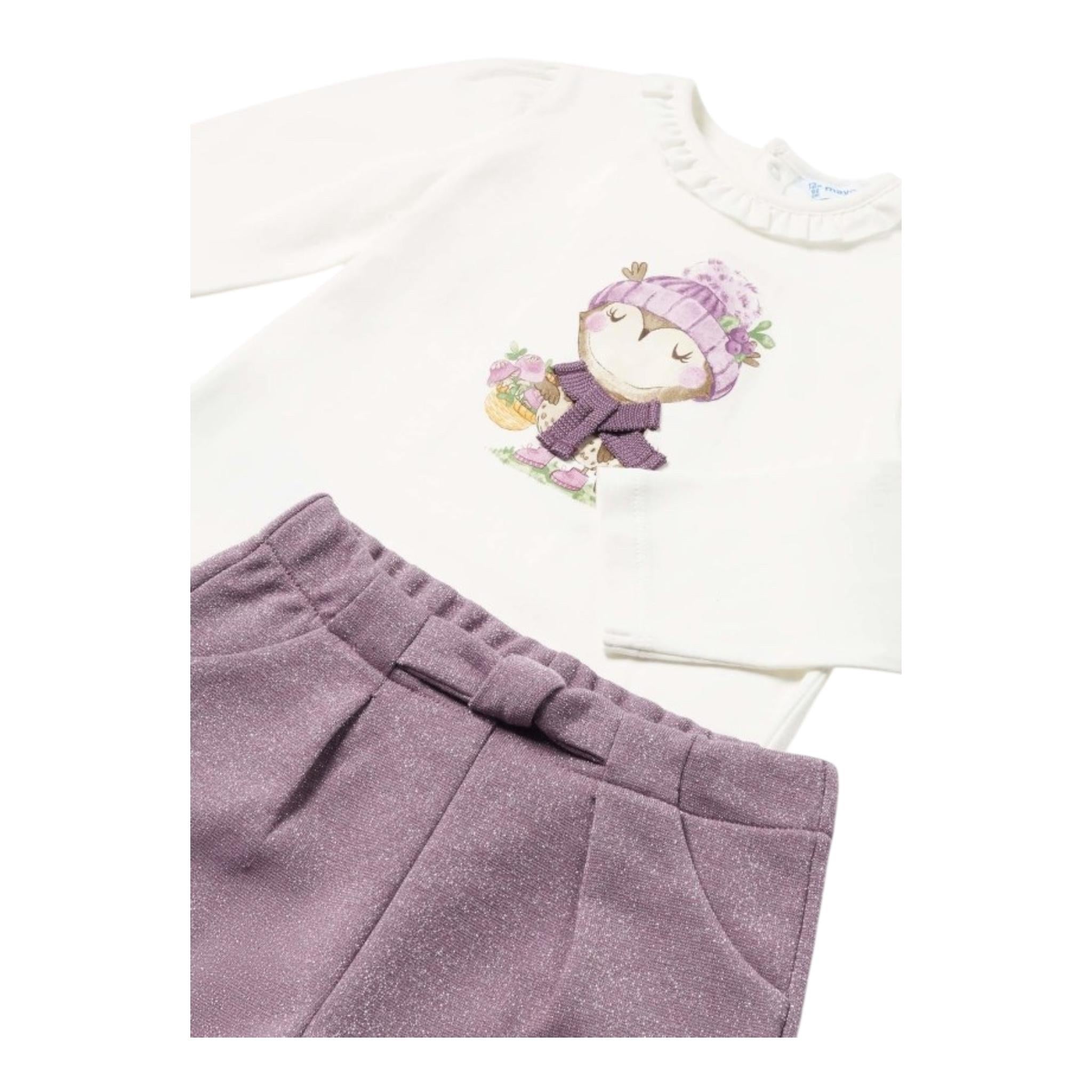 MAYORAL completo 2pz short-shirt bicolore Bianco/rosa per Neonata 2253 BIANCO/ROSA MAYORAL