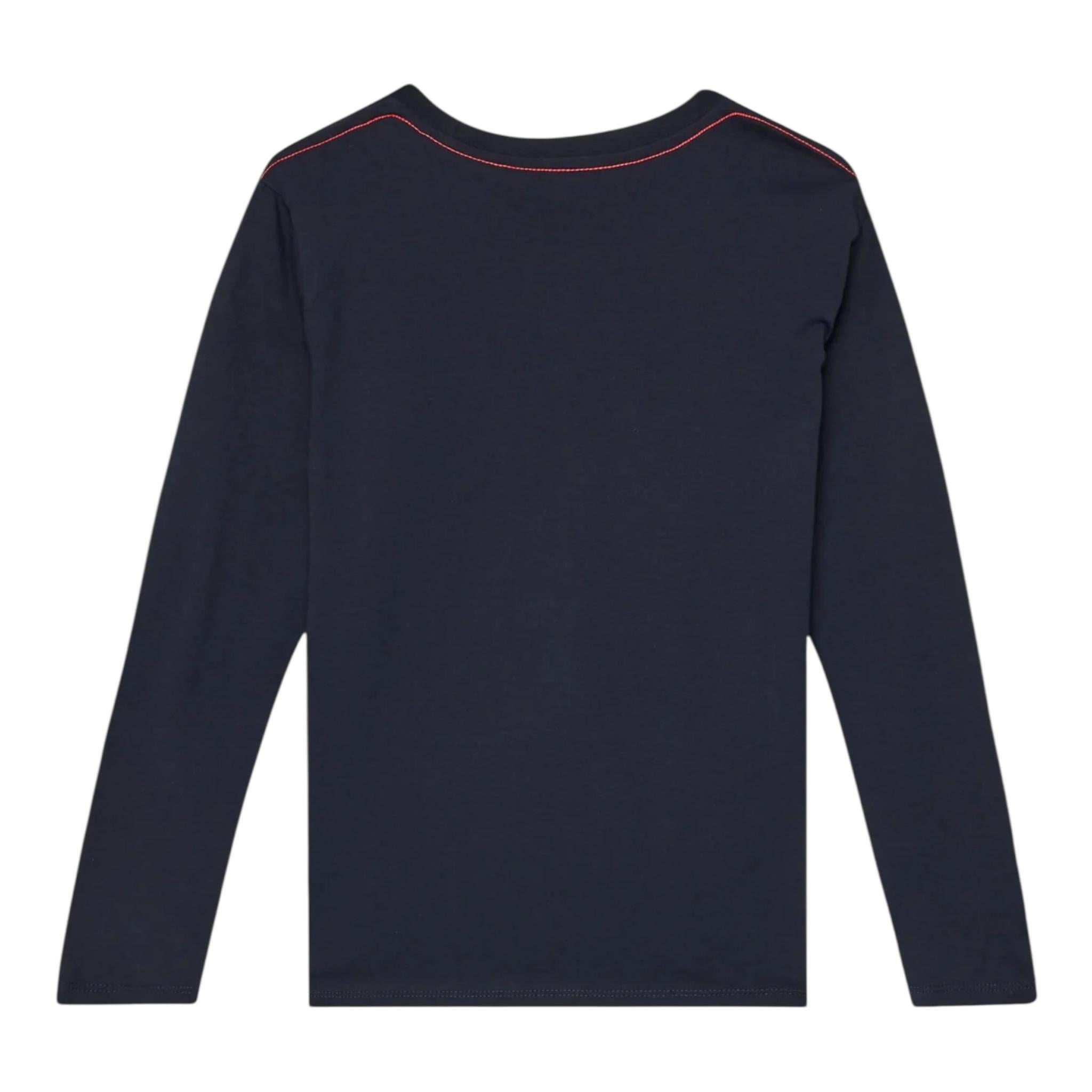 GUESS shirt girocollo tinta unita con stampa Blu per Bambino L84I29K8HM0 BLU GUESS