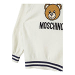 MOSCHINO maglia girocollo tinta unita con stampa in contrasto Panna per Neonato MYW00J PANNA MOSCHINO