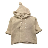 LALALU' cardigan tinta unita con cappuccio Panna per Neonato GBL02H PANNA LALALU'