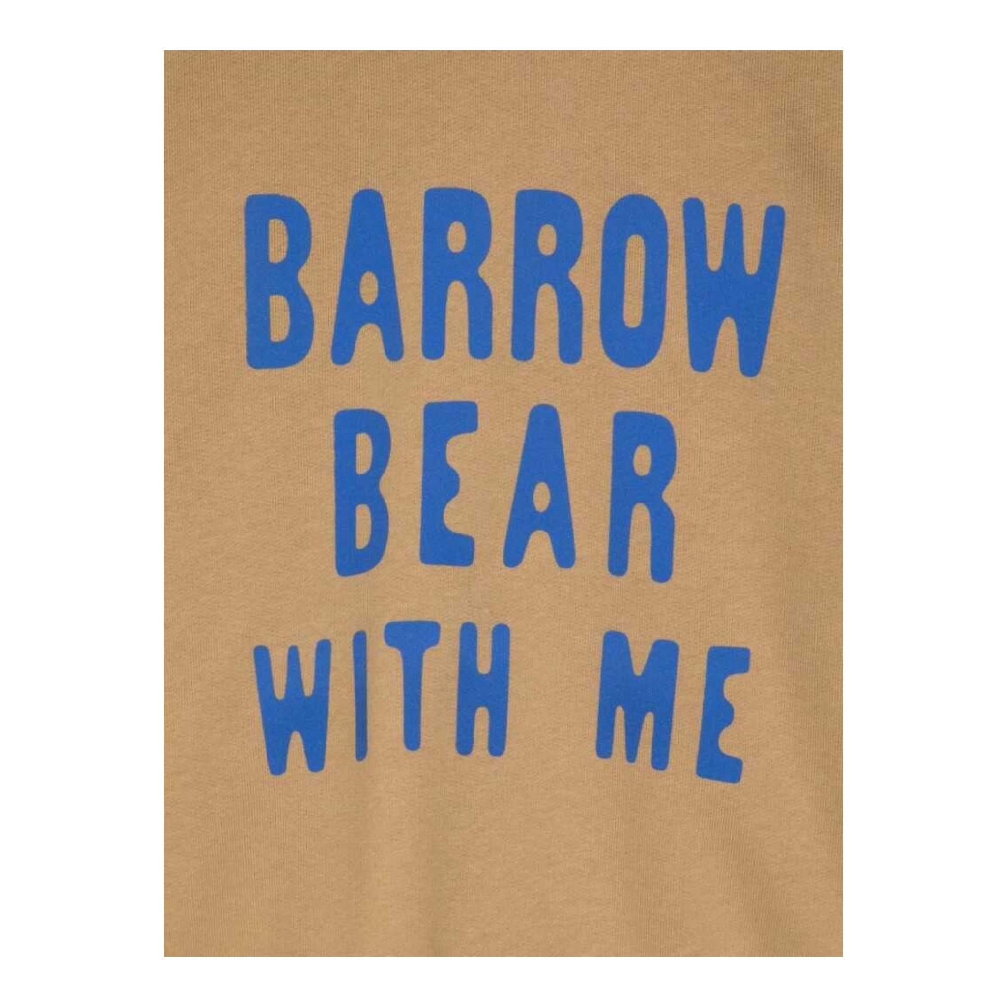 BARROW KIDS felpa chiusa girocollo tinta unita con logo Beige per Bambino F4BKJUSW062 BEIGE BARROW KIDS