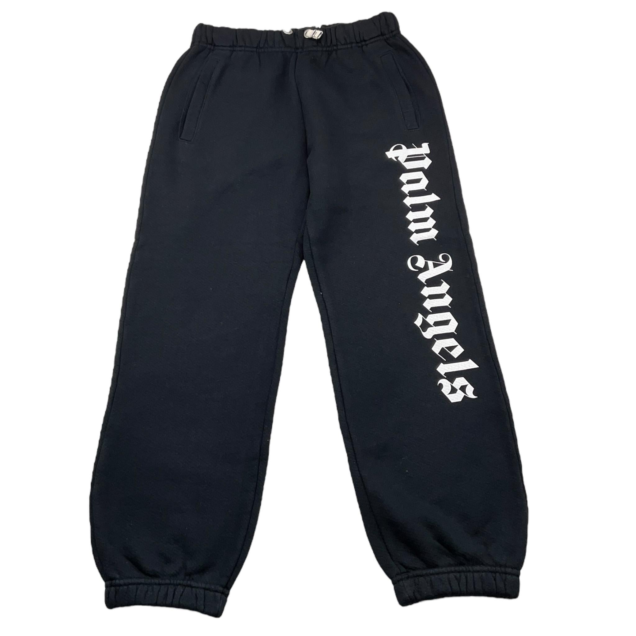 PALM ANGELS pantalone tuta tinta unita con logo Nero per Bambino PBCH002F22 NERO PALM ANGELS