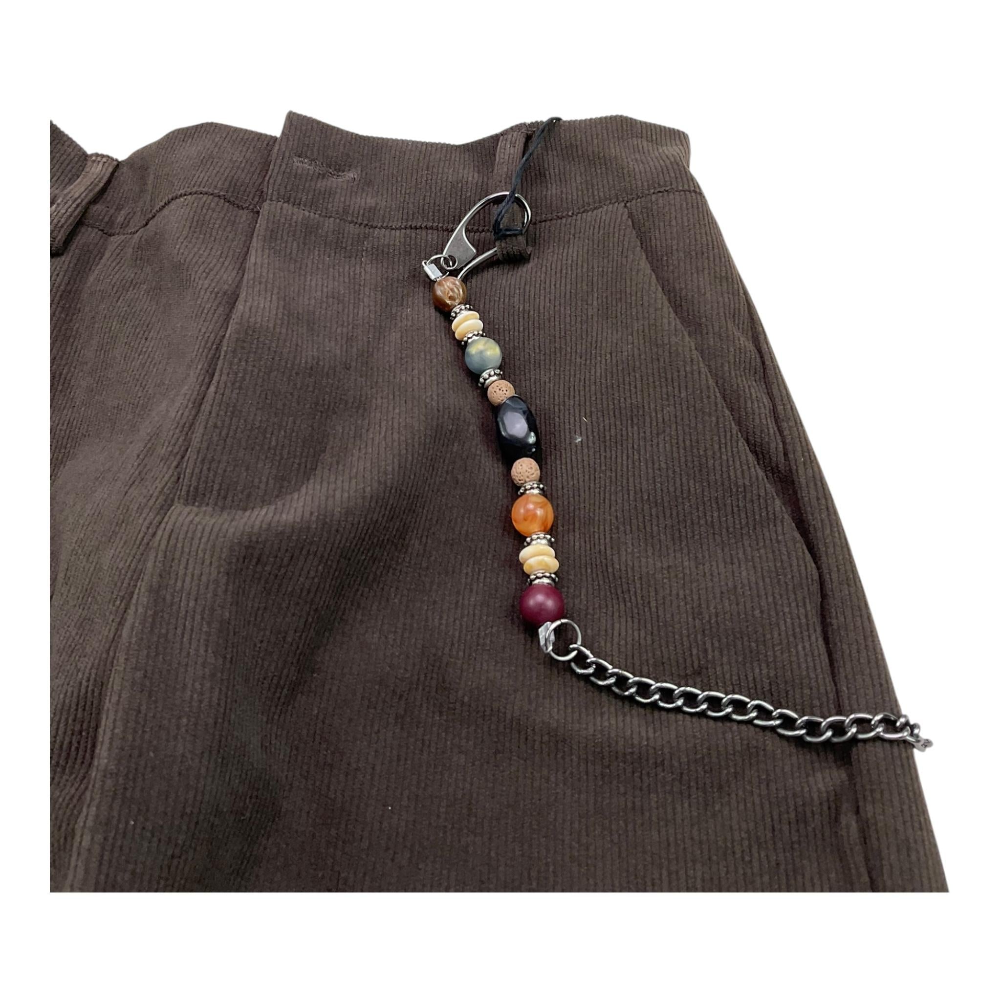 NEVER TOO pantalone tinta unita in velluto Marrone per Bambino NT2122R MARRONE NEVER TOO