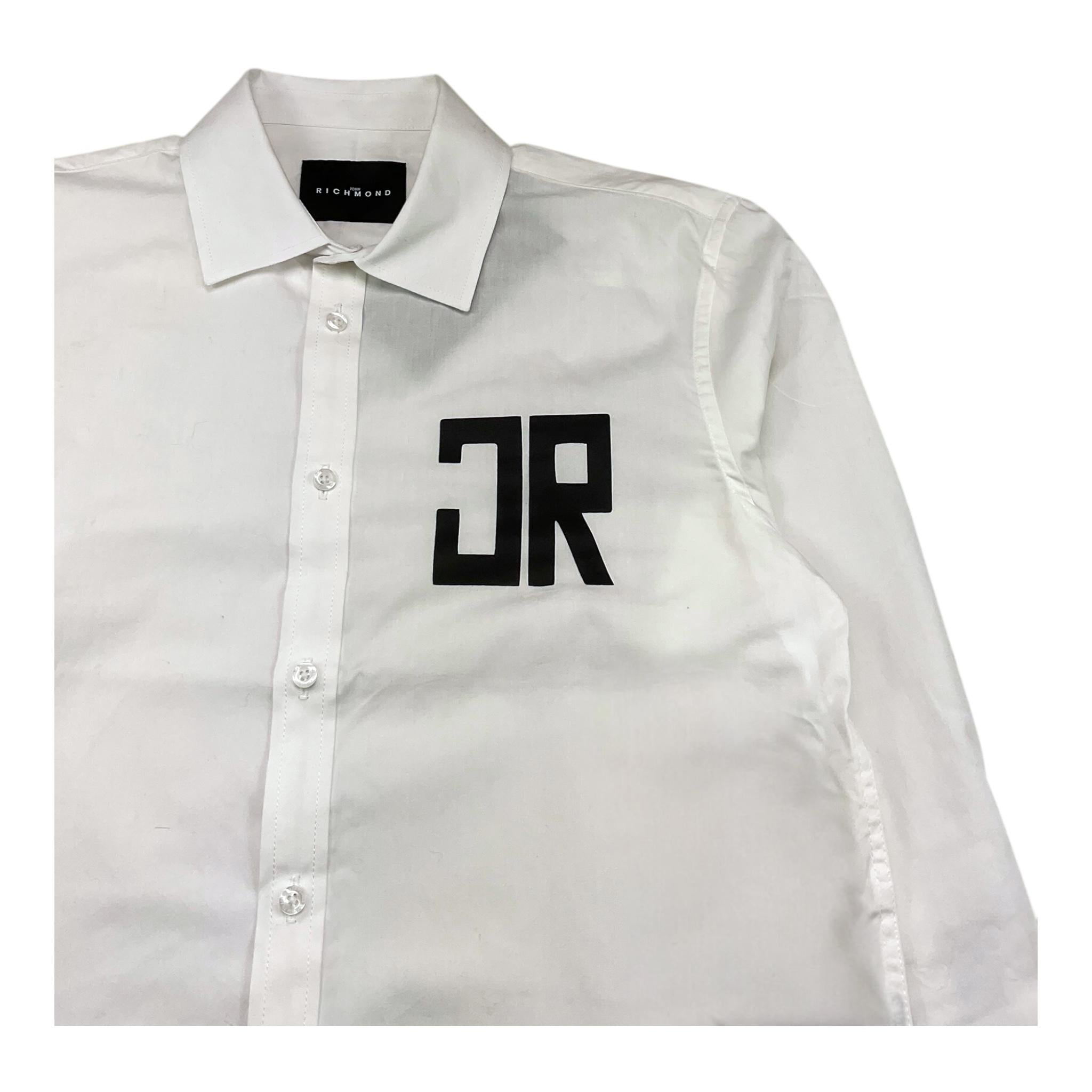 JOHN RICHMOND camicia manica lunga tinta unita con logo Bianco per Bambino RBA25129CA BIANCO JOHN RICHMOND