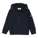 STONE ISLAND felpa tinta unita con zip e cappuccio Blu per Neonato 811660720 BLU STONE ISLAND