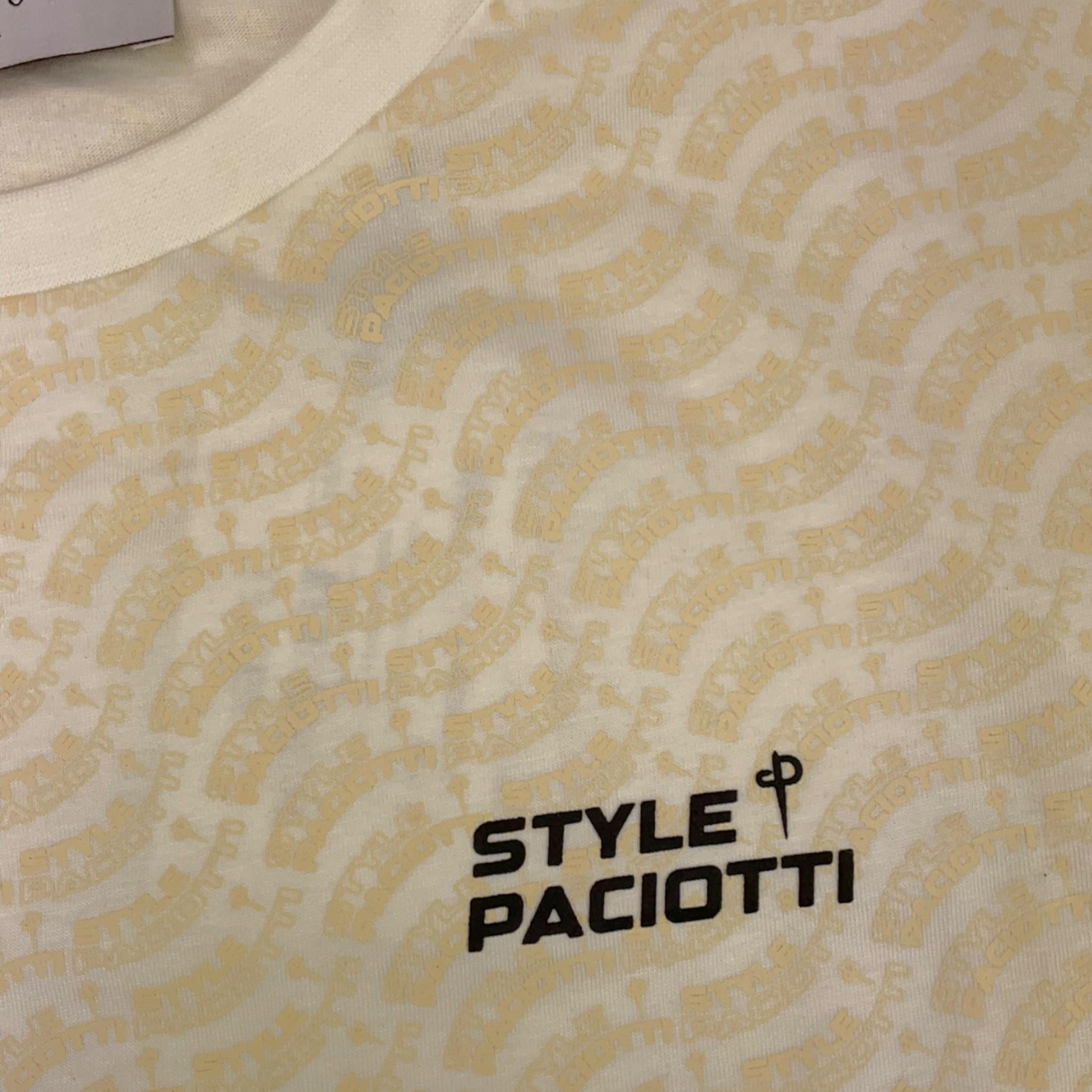 CESARE PACIOTTI shirt tinta unita girocollo logata Panna per Bambino TSP5314J PANNA CESARE PACIOTTI