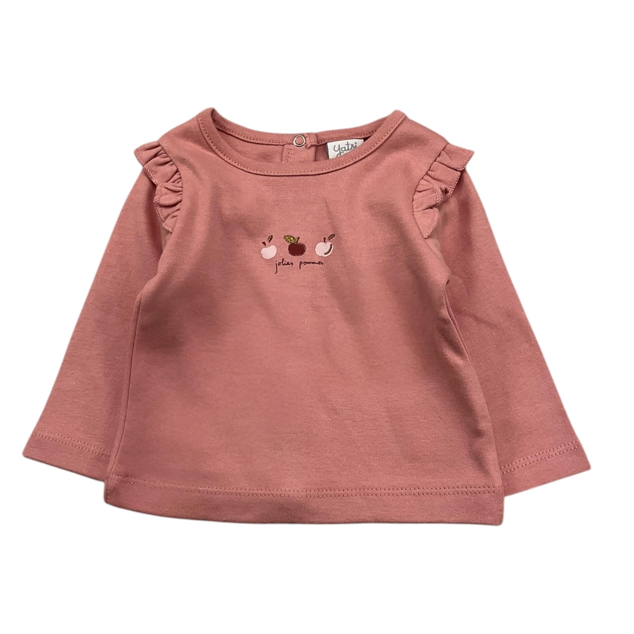 YATSI BABY shirt girocollo tinta unita con stampa Rosa per Neonata 24441550 ROSA YATSI BABY