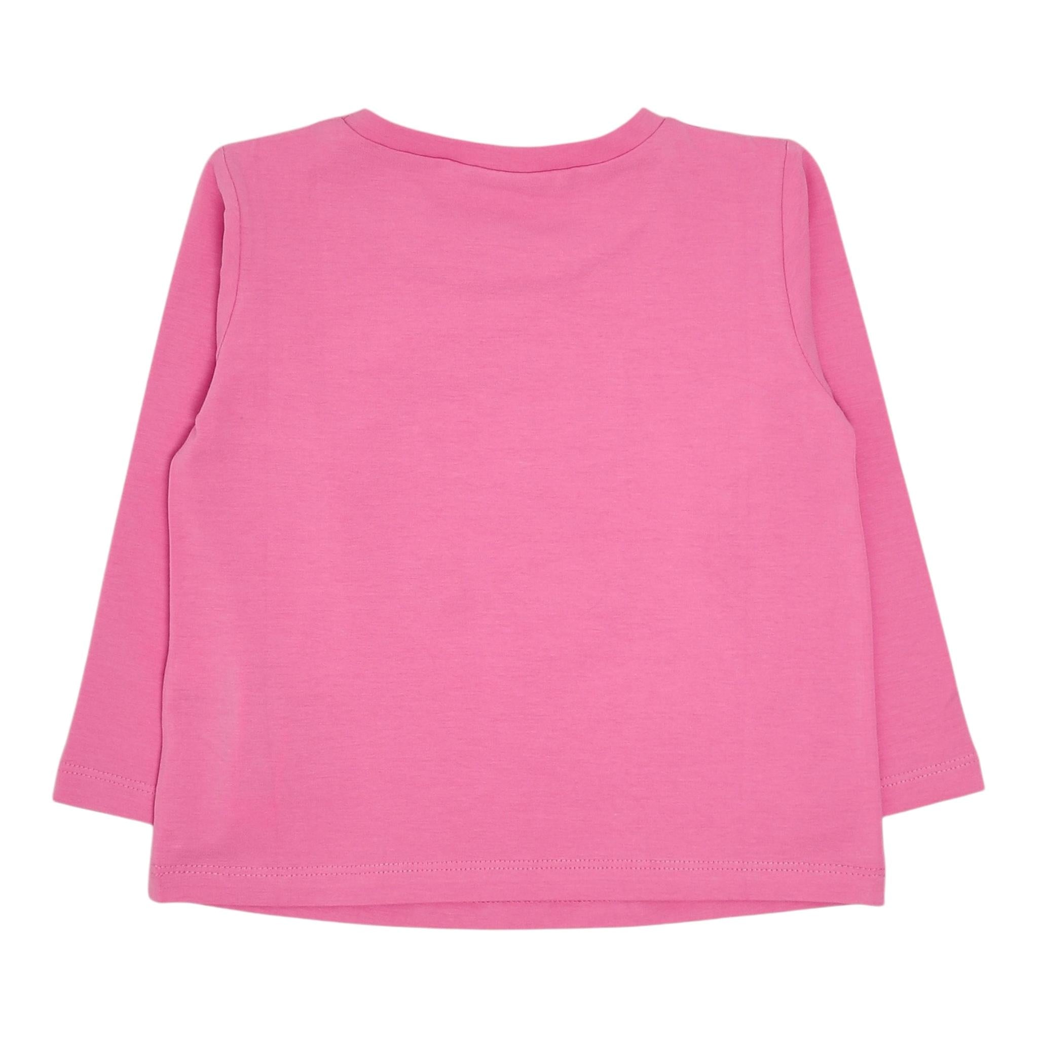 LIU JO shirt girocollo tinta unita con stampa Rosa per Neonata KF4029N ROSA LIU JO