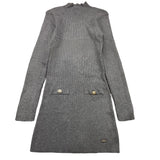 MISS EBITA abito tinta unita mezzo collo in maglia Grigio per Bambina 243060G GRIGIO MISS EBITA