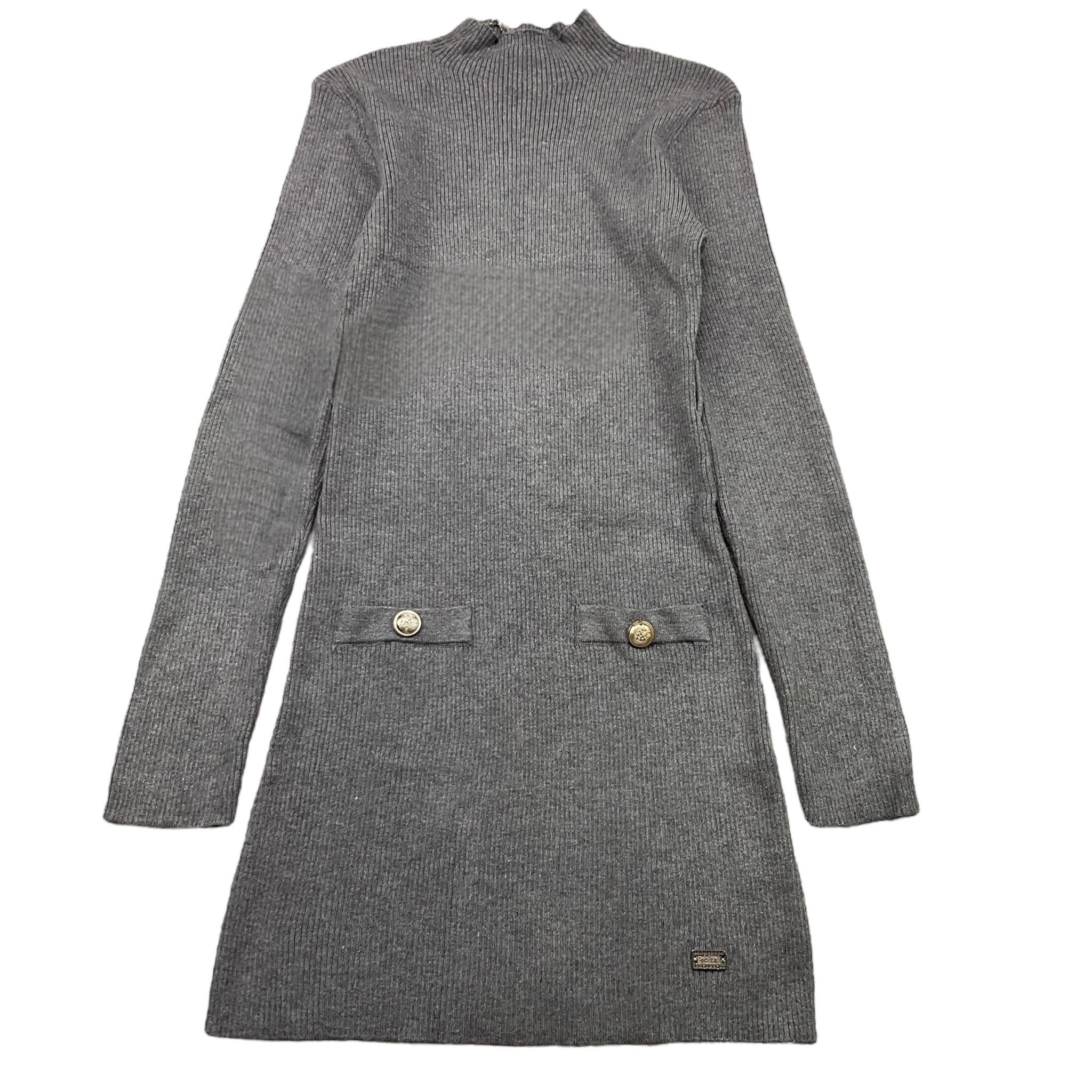 MISS EBITA abito tinta unita mezzo collo in maglia Grigio per Bambina 243060G GRIGIO MISS EBITA