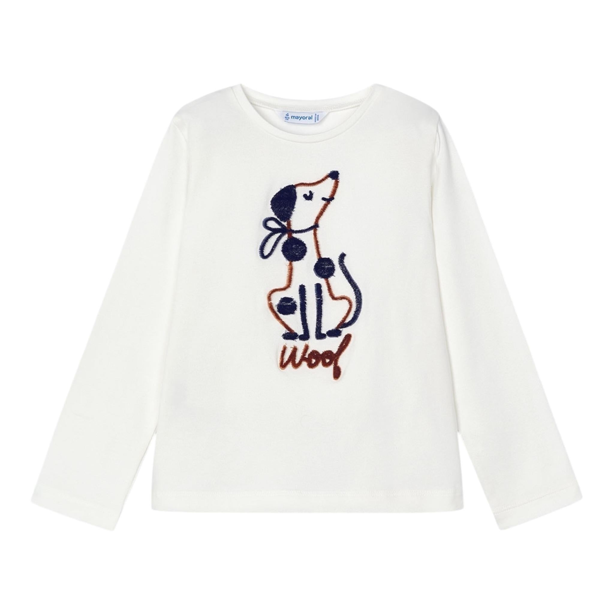 MAYORAL shirt girocollo tinta unita con stampa Panna per Bambino 4068XX PANNA MAYORAL