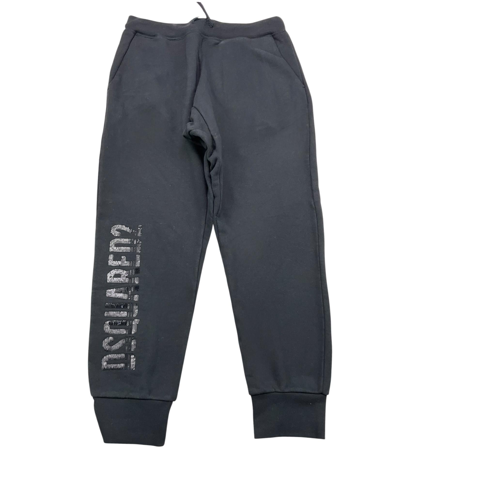 DSQUARED2 pantalone tinta unita con paillettes Nero per Bambina DQ04BF NERO DSQUARED2