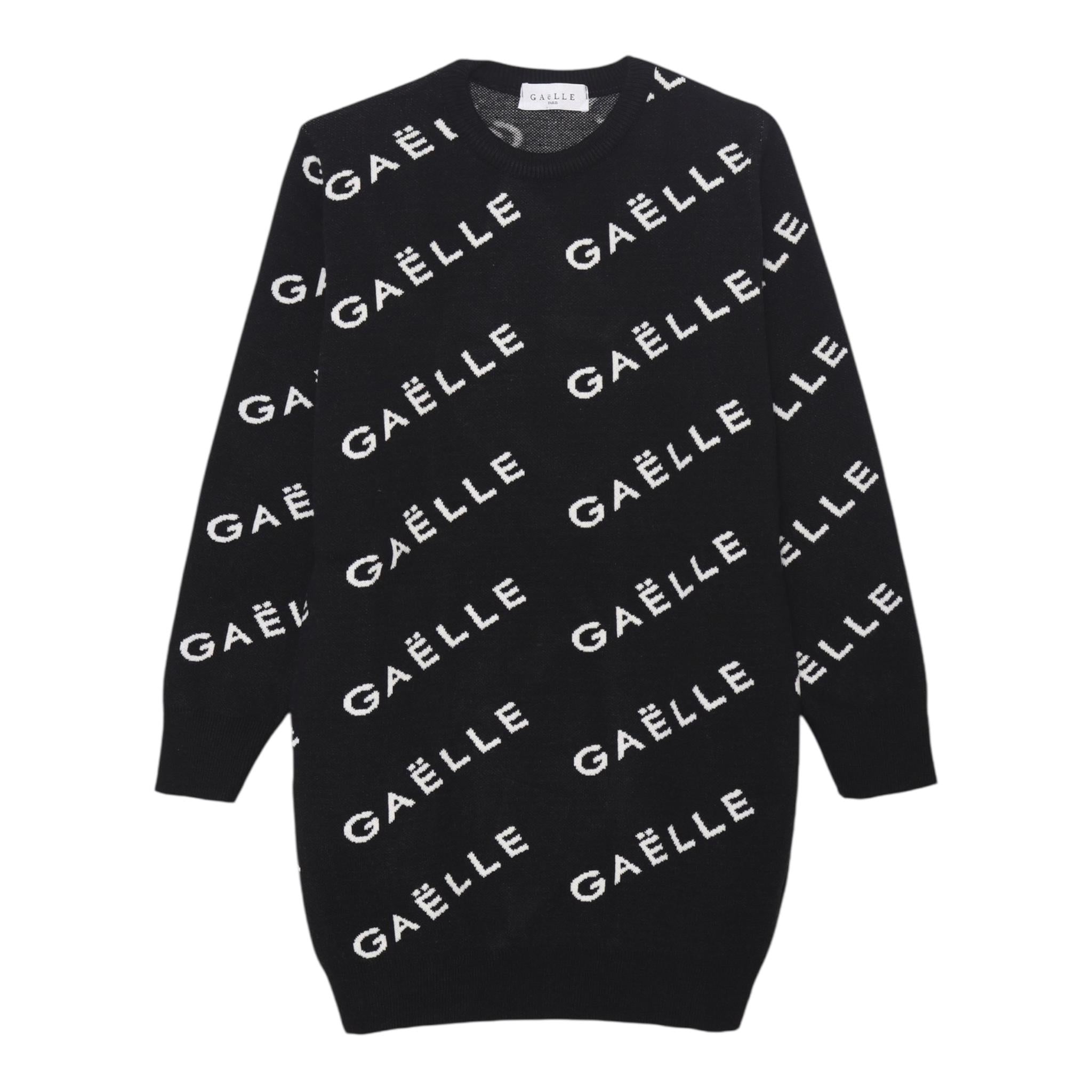 GAELLE abito in maglia tinta unita logato Nero per Bambina 2741VW00416 NERO GAELLE