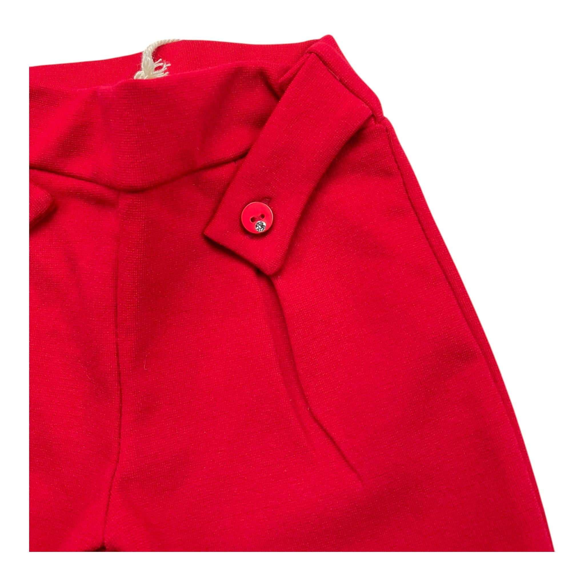 EMC leggins tinta unita con bottoni Rosso per Neonata BZ7093 ROSSO EMC