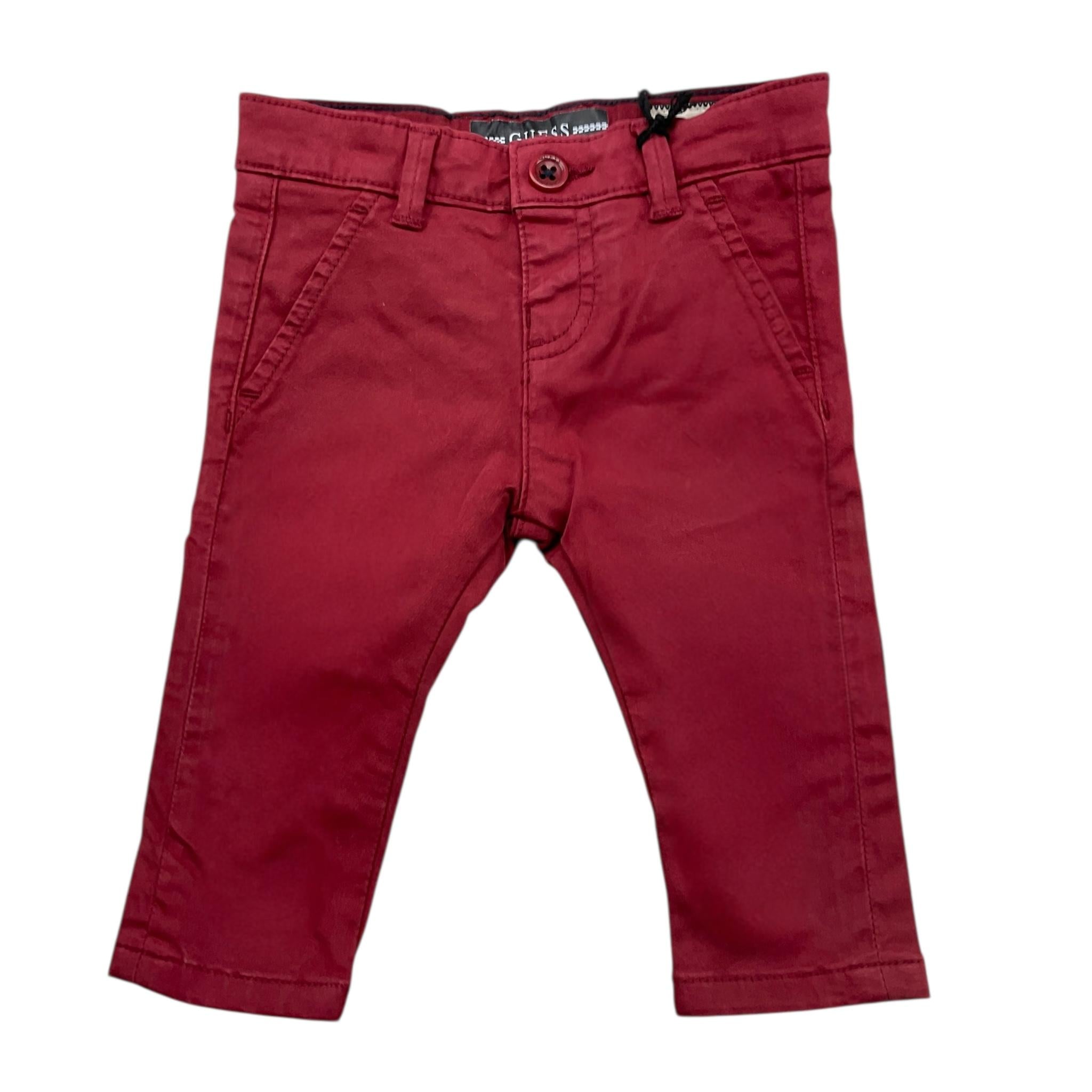 GUESS pantalone tinta unita con girovita regolabile Bordeaux per Neonato N3YB05 BORDEAUX GUESS