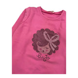 LIU JO maxi felpa tinta unita con brillantini Rosa per Bambina KF4024F0939 ROSA LIU JO