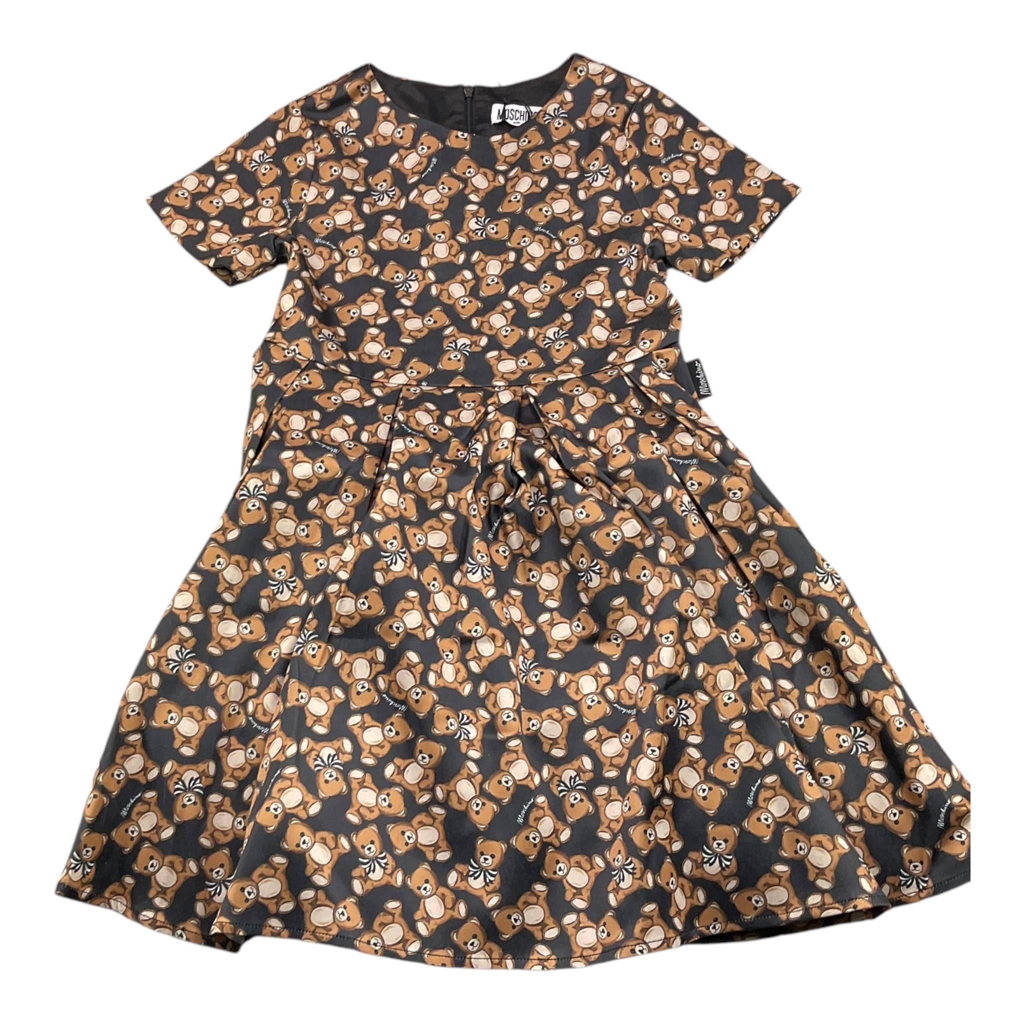 MOSCHINO abito tinta unita con stampa Nero per Bambina HDV0GU NERO MOSCHINO
