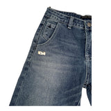 DANIELE ALESSANDRINI jeans tinta unita con logo Blu per Bambino 1231PD00006 BLU DANIELE ALESSANDRINI