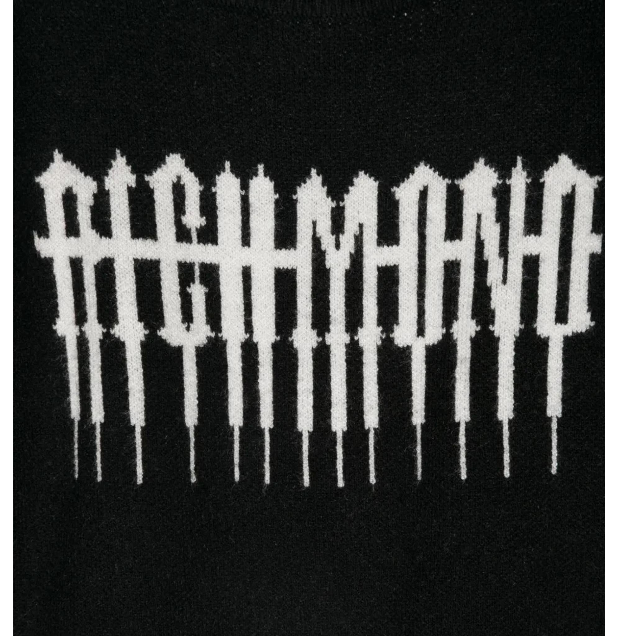 JOHN RICHMOND maglia tinta unita girocollo con stampa Nero per Neonato RIA24071MA NERO JOHN RICHMOND