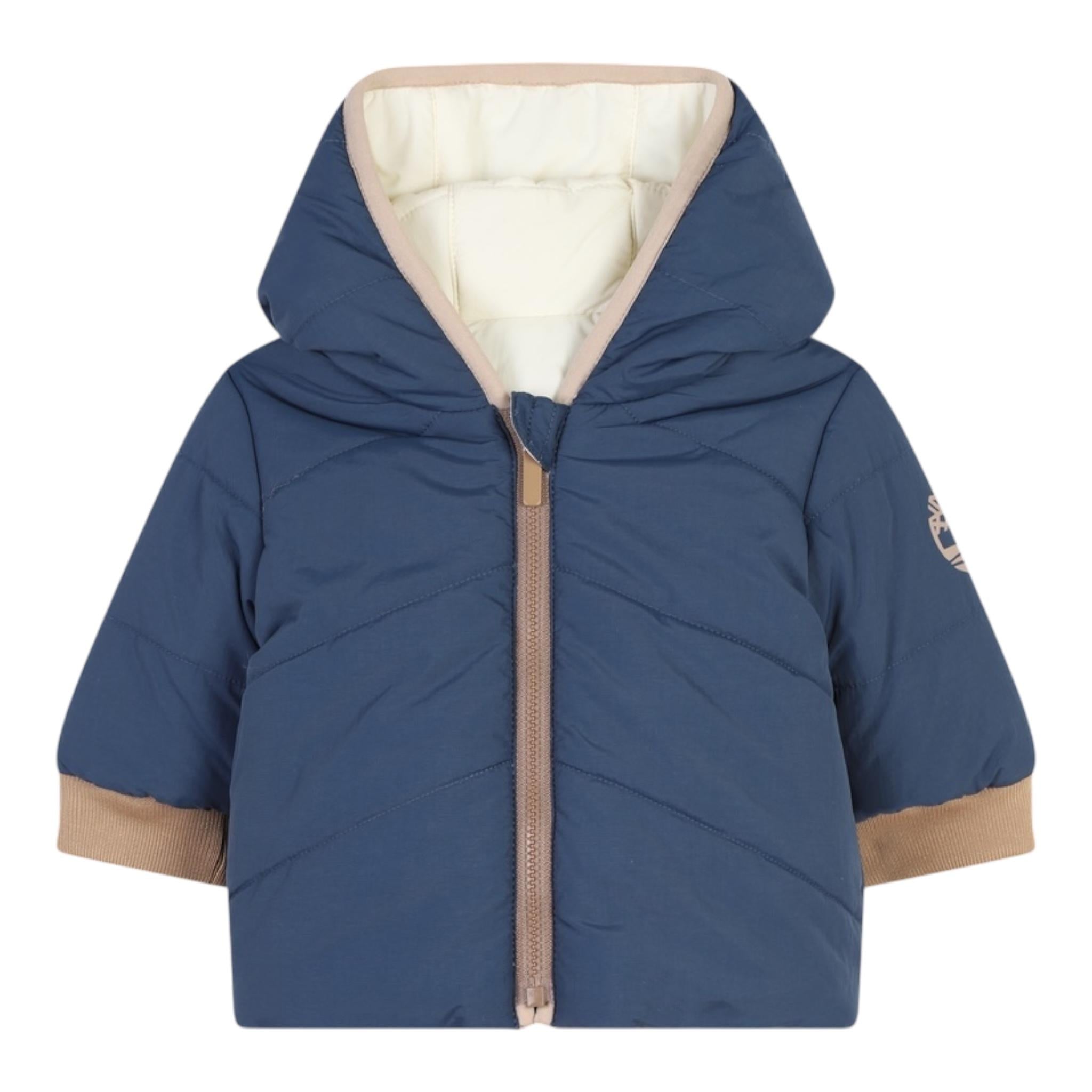 TOMMY HILFIGER giubbino bicolore reversibile Panna/blu per Neonato T60226 PANNA/BLU TOMMY HILFIGER