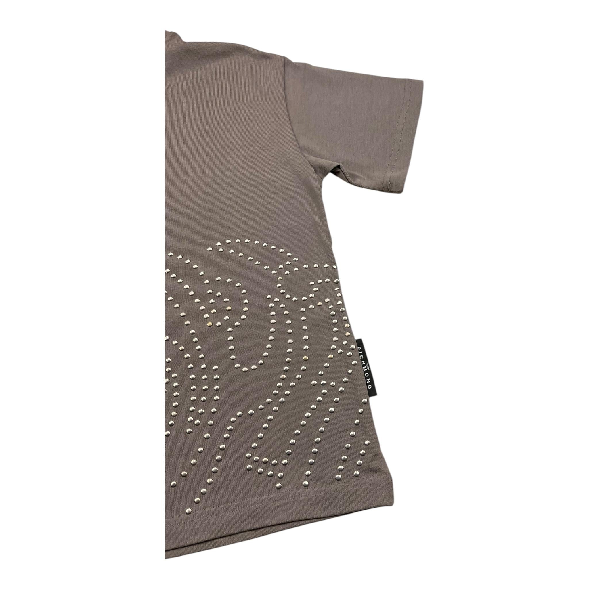 JOHN RICHMOND t-shirt girocollo tinta unita cn applicazioni Grigio per Bambino RBA25079TS GRIGIO JOHN RICHMOND