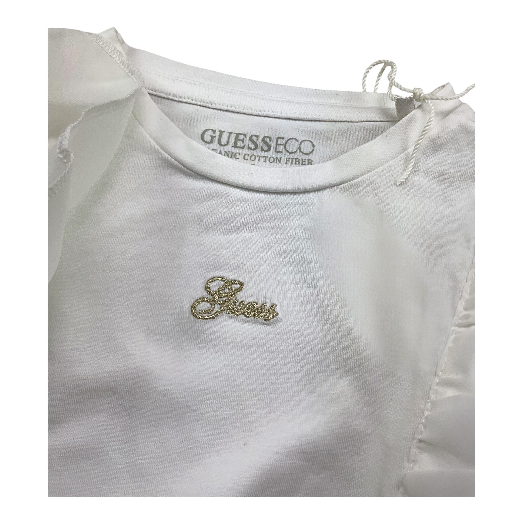 GUESS shirt girocollo tinta unita con rouches Bianco per Neonata K4YI30K6YW4X BIANCO GUESS