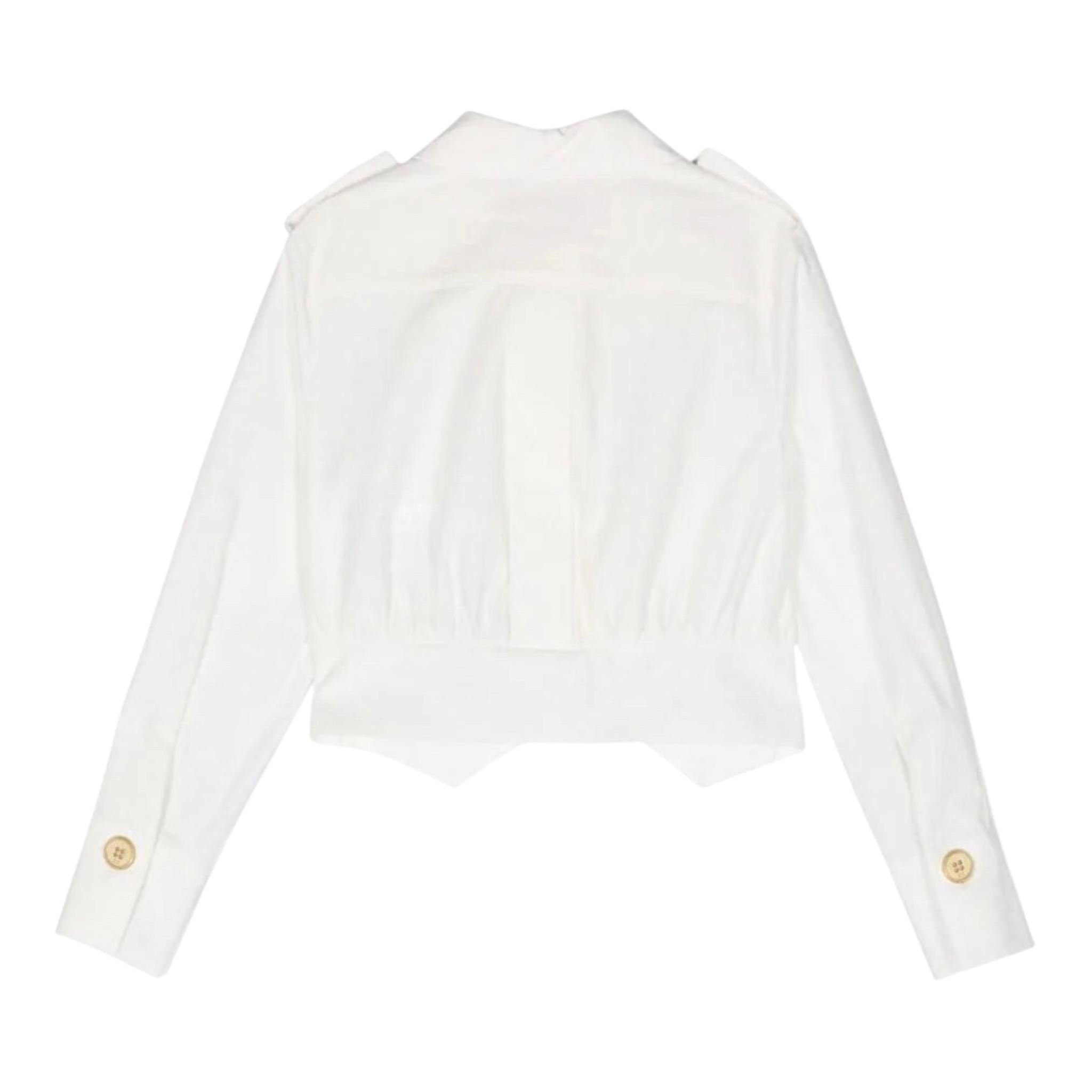 ELISABETTA FRANCHI camicia tinta unita con maniche lunghe Bianco per Bambina EFCA202 BIANCO ELISABETTA FRANCHI