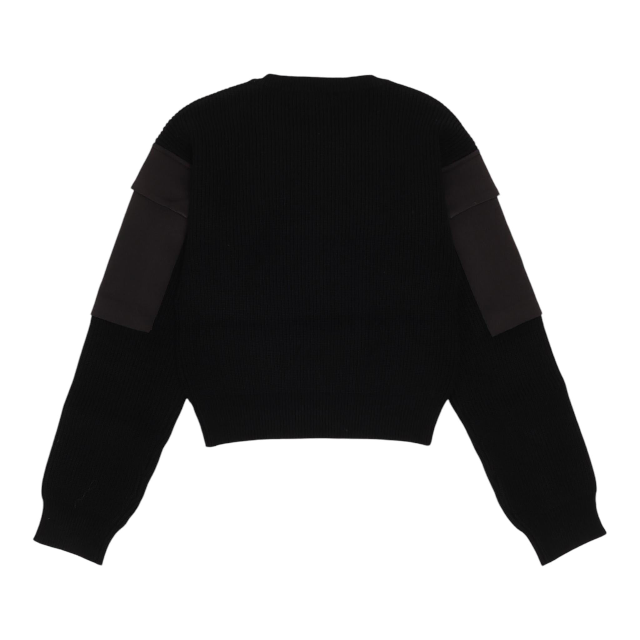LIU JO maglia girocollo tinta unita con tasche alle maniche Nero per Bambina GF4215 NERO LIU JO