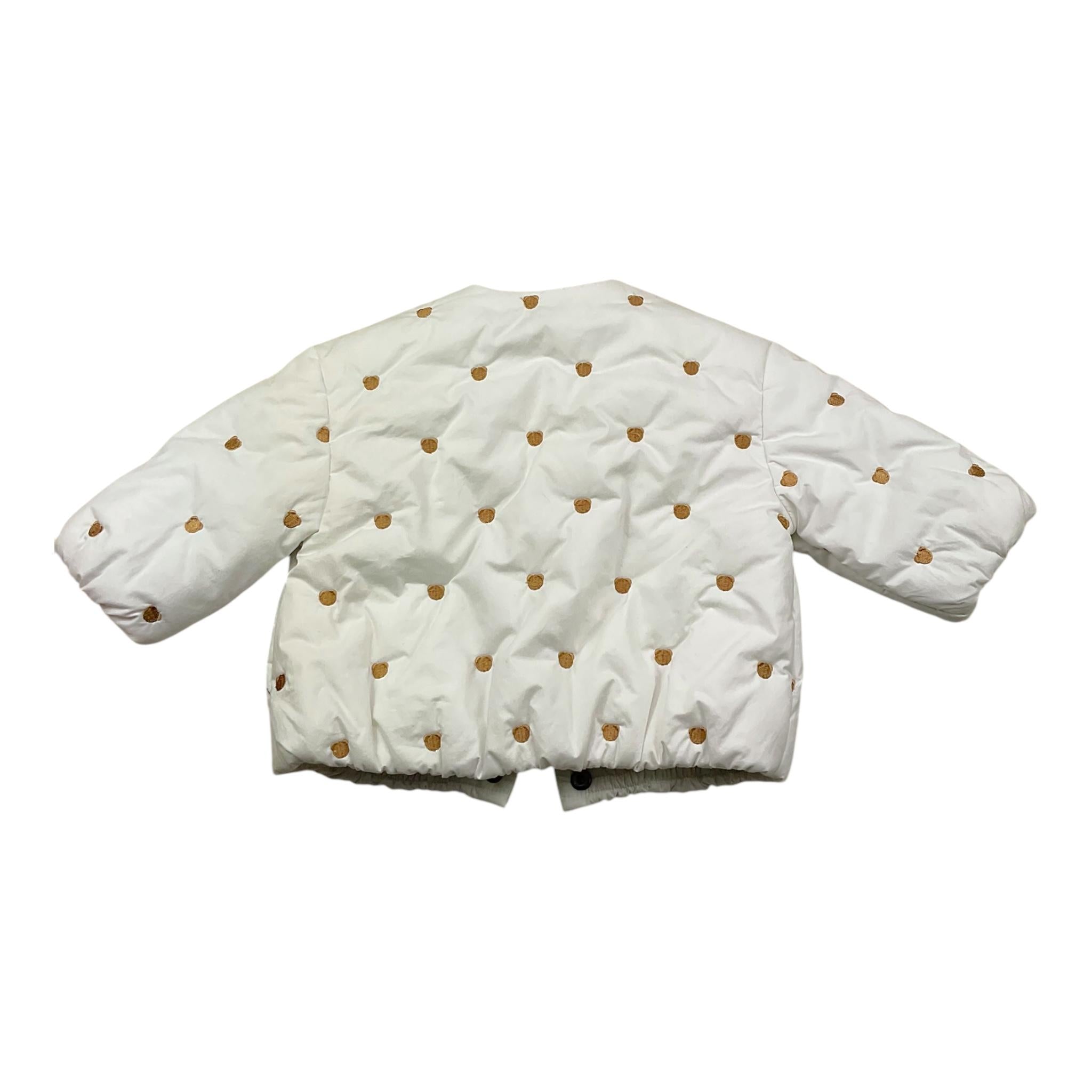 MOSCHINO giubbino tinta unita con stampa Bianco per Neonata MUS02Z BIANCO MOSCHINO