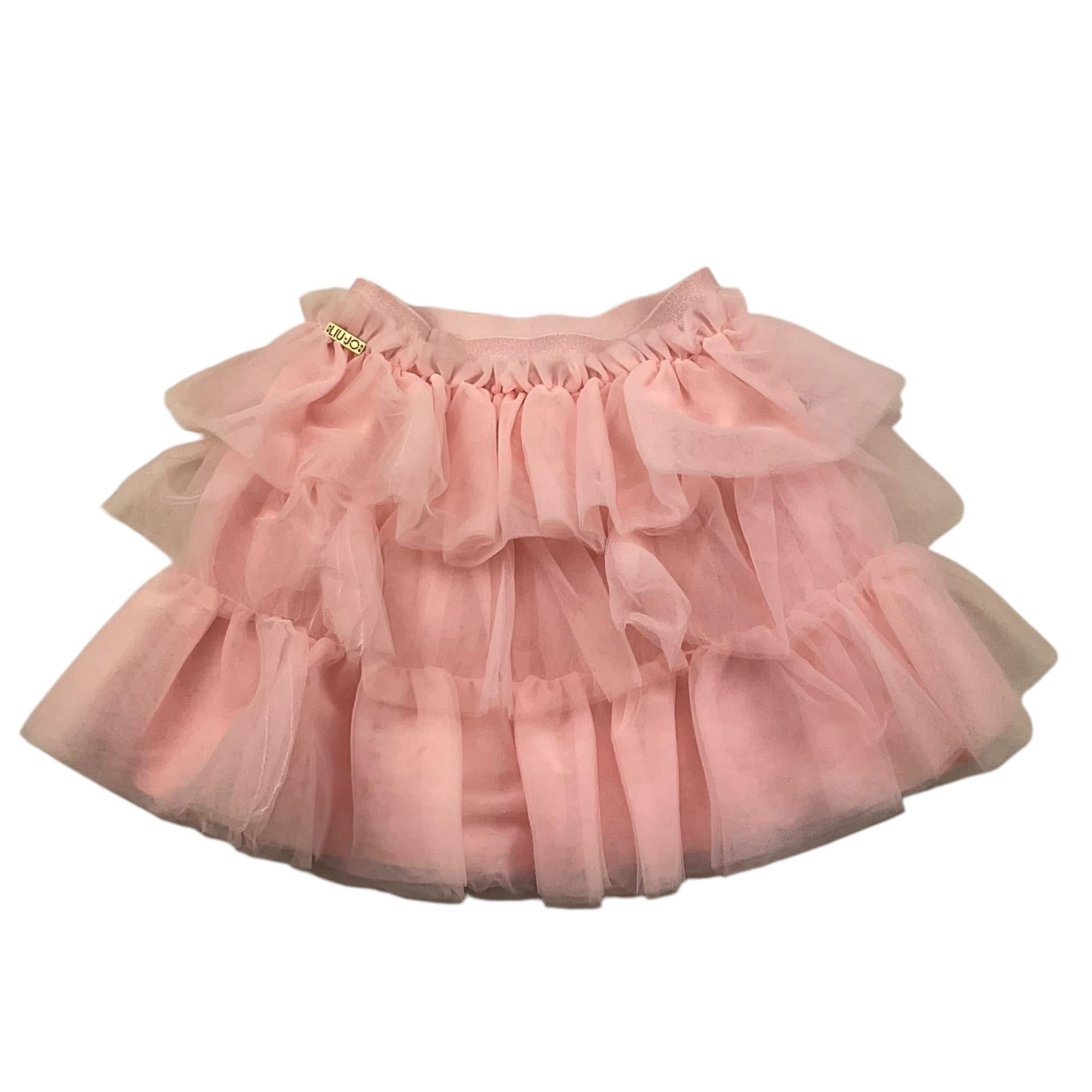 LIU JO gonna tricolore con tulle Rosa per Neonata KF4047NX ROSA LIU JO