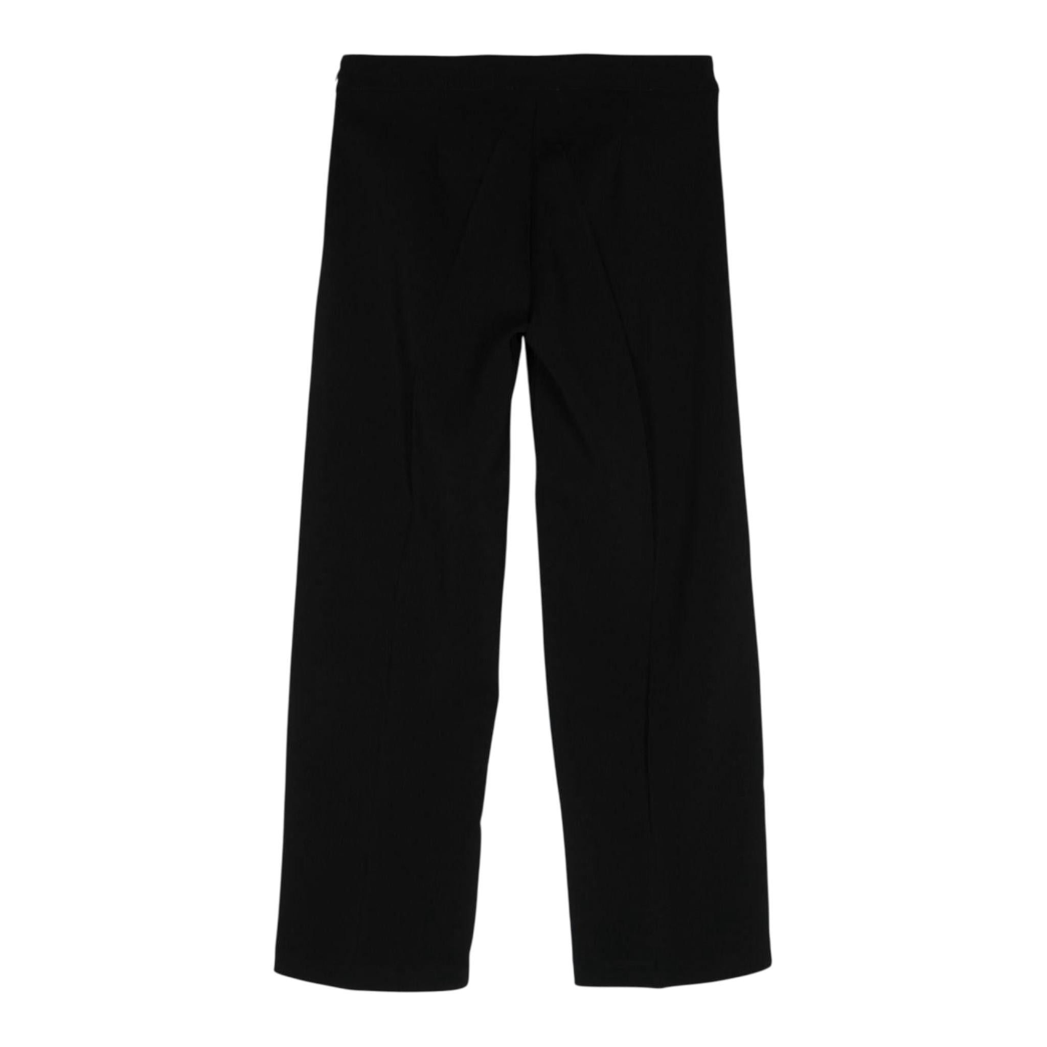 MOSCHINO pantalone tinta unita modello palazzo con bottoni in contrasto Nero per Bambina HDP05YX NERO MOSCHINO