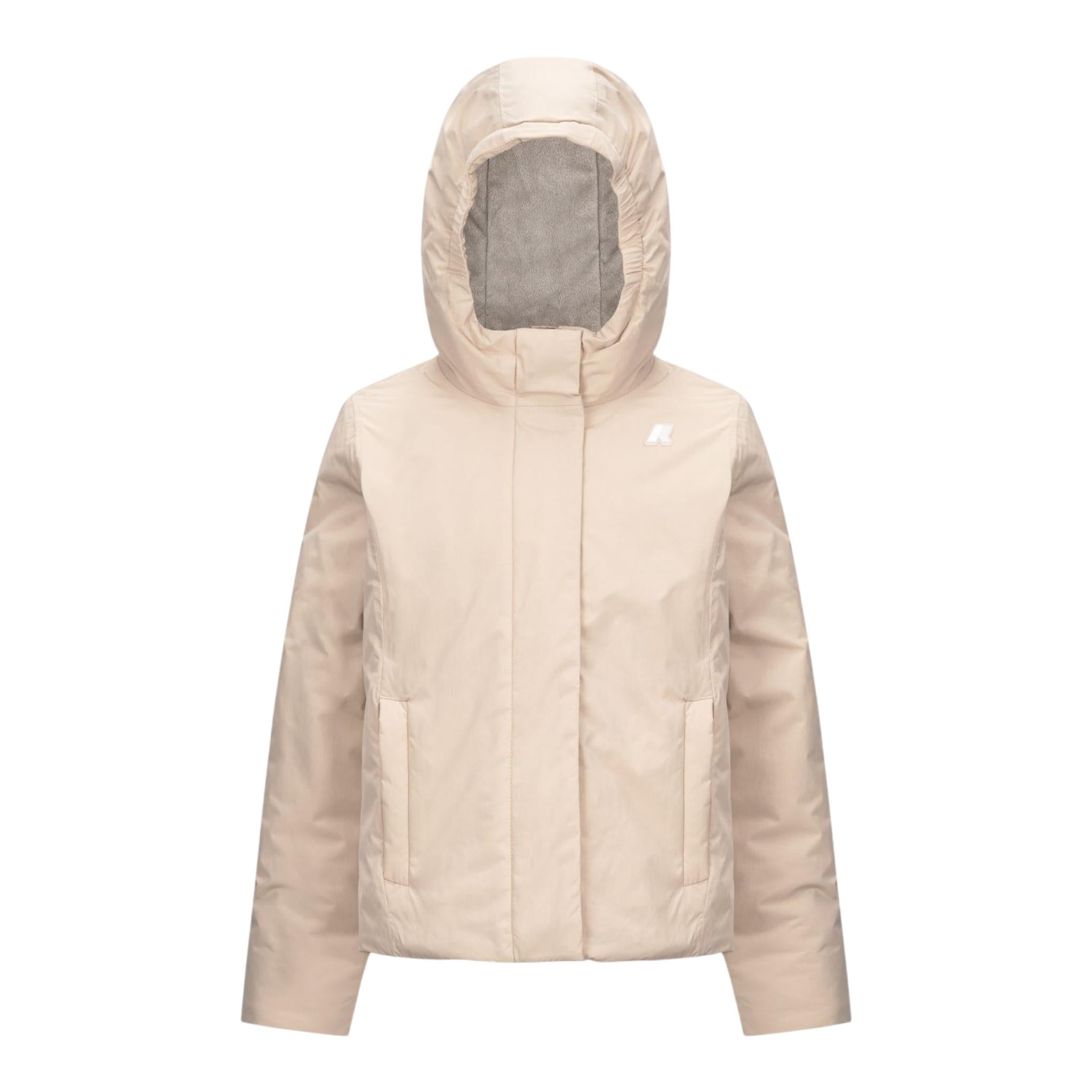 K-WAY giubbino tinta unita con cappuccio Beige per Bambino K4137VWJ BIEGE K-WAY