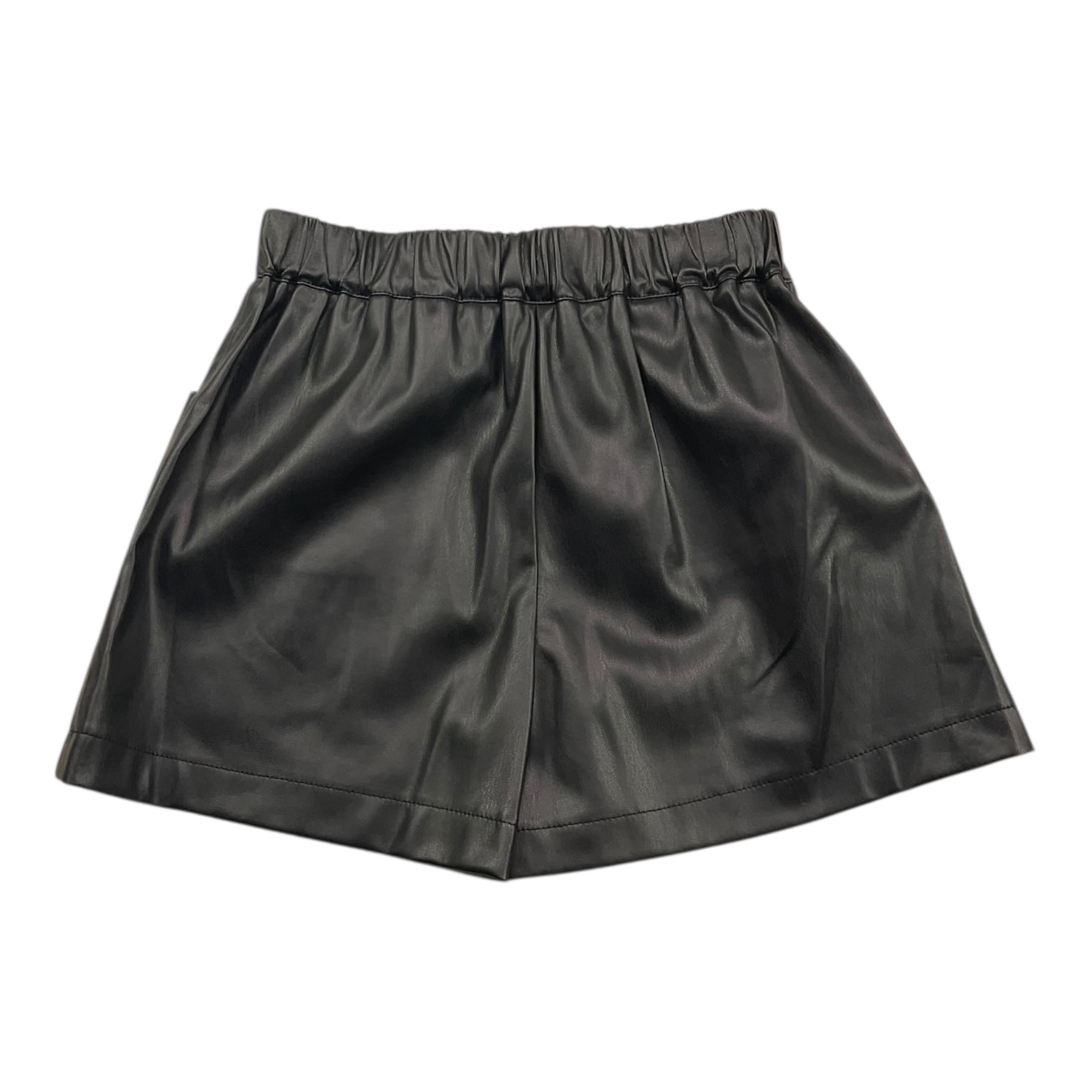 LIU JO short tinta unita in ecopelle Nero per Bambina KF4012E0392J NERO LIU JO