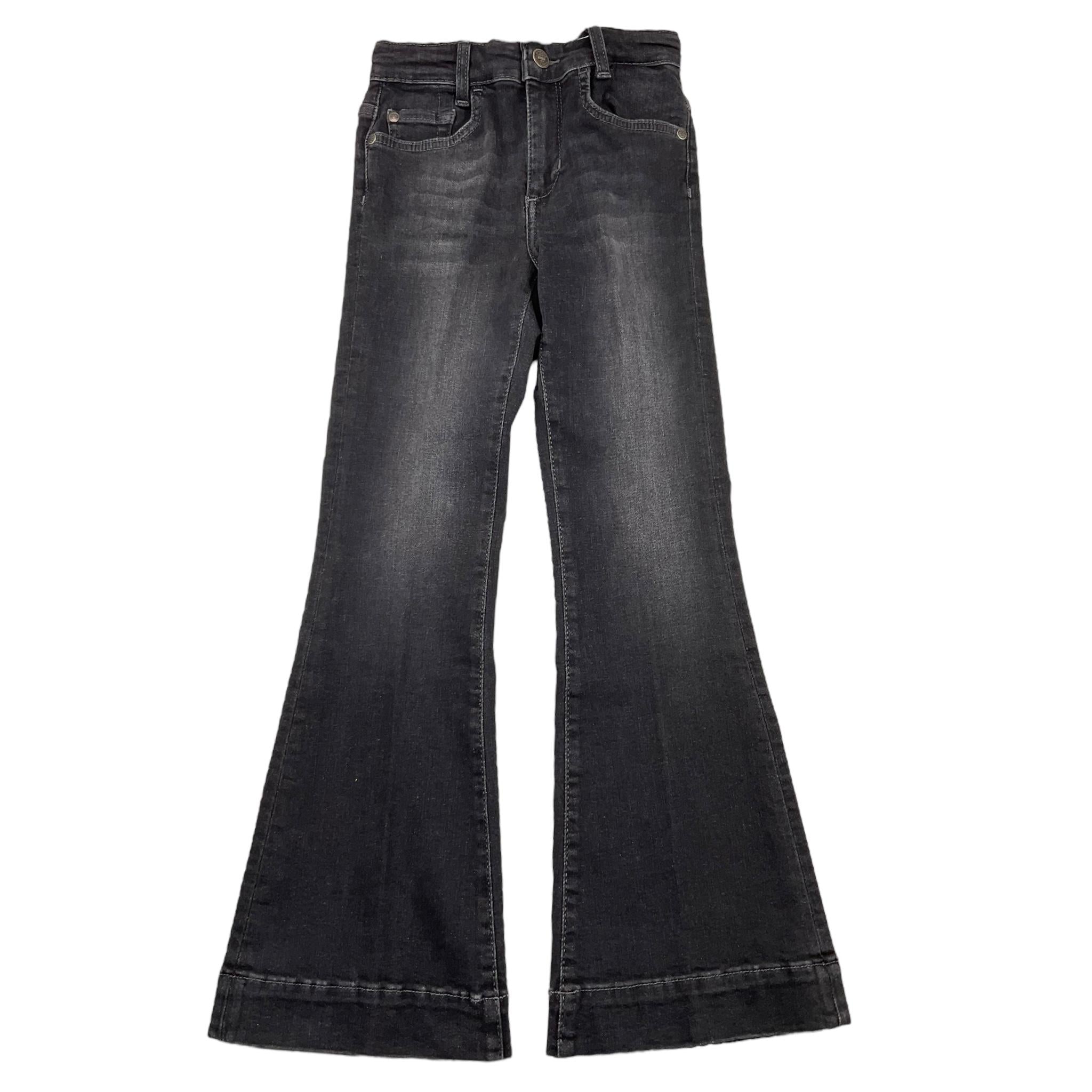 LIU JO jeans tinta unita modello zampa Nero per Bambina GF4115 NERO LIU JO