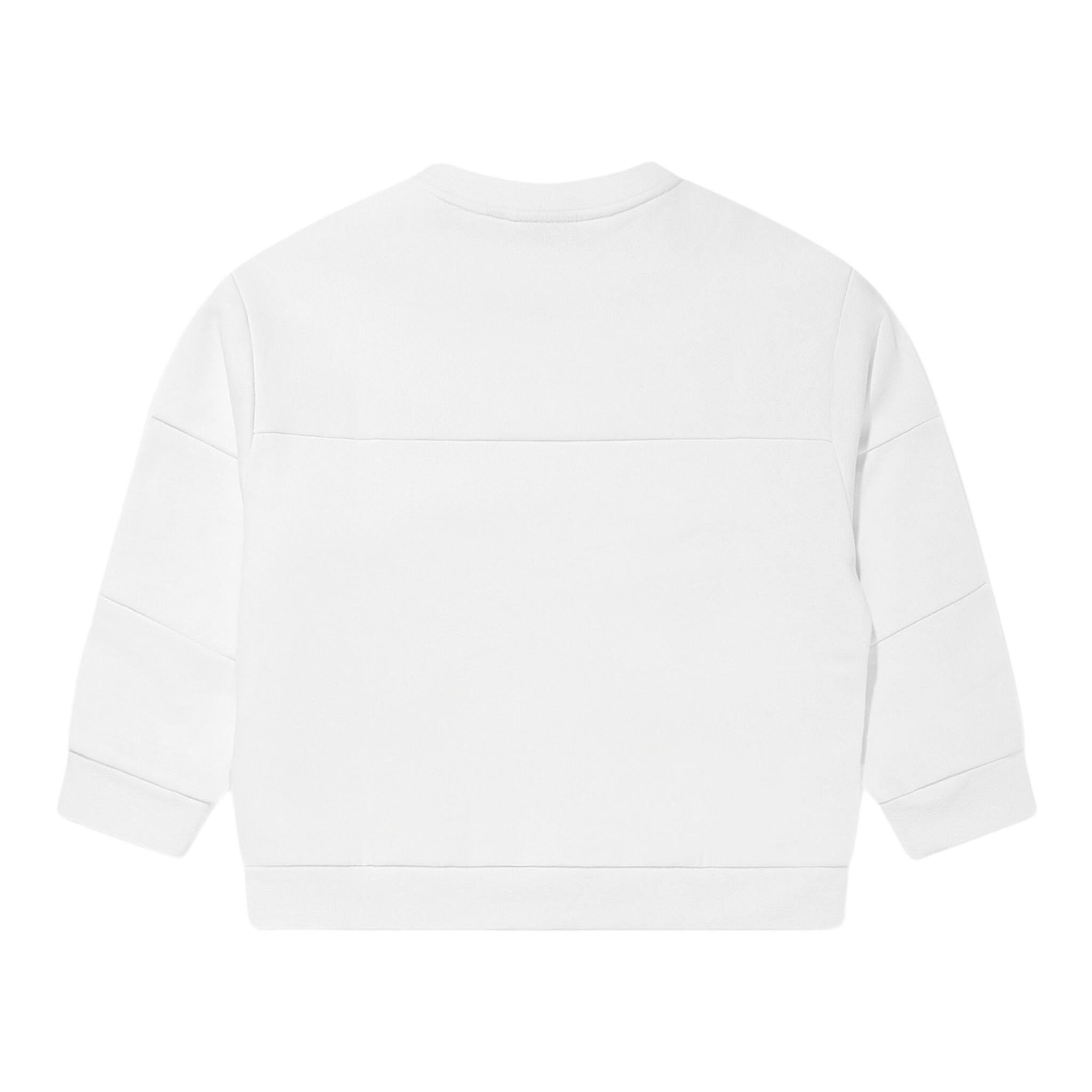 EMPORIO ARMANI felpa tinta unita girocollo con stampa Bianco per Bambino 6DBM63 BIANCO EMPORIO ARMANI