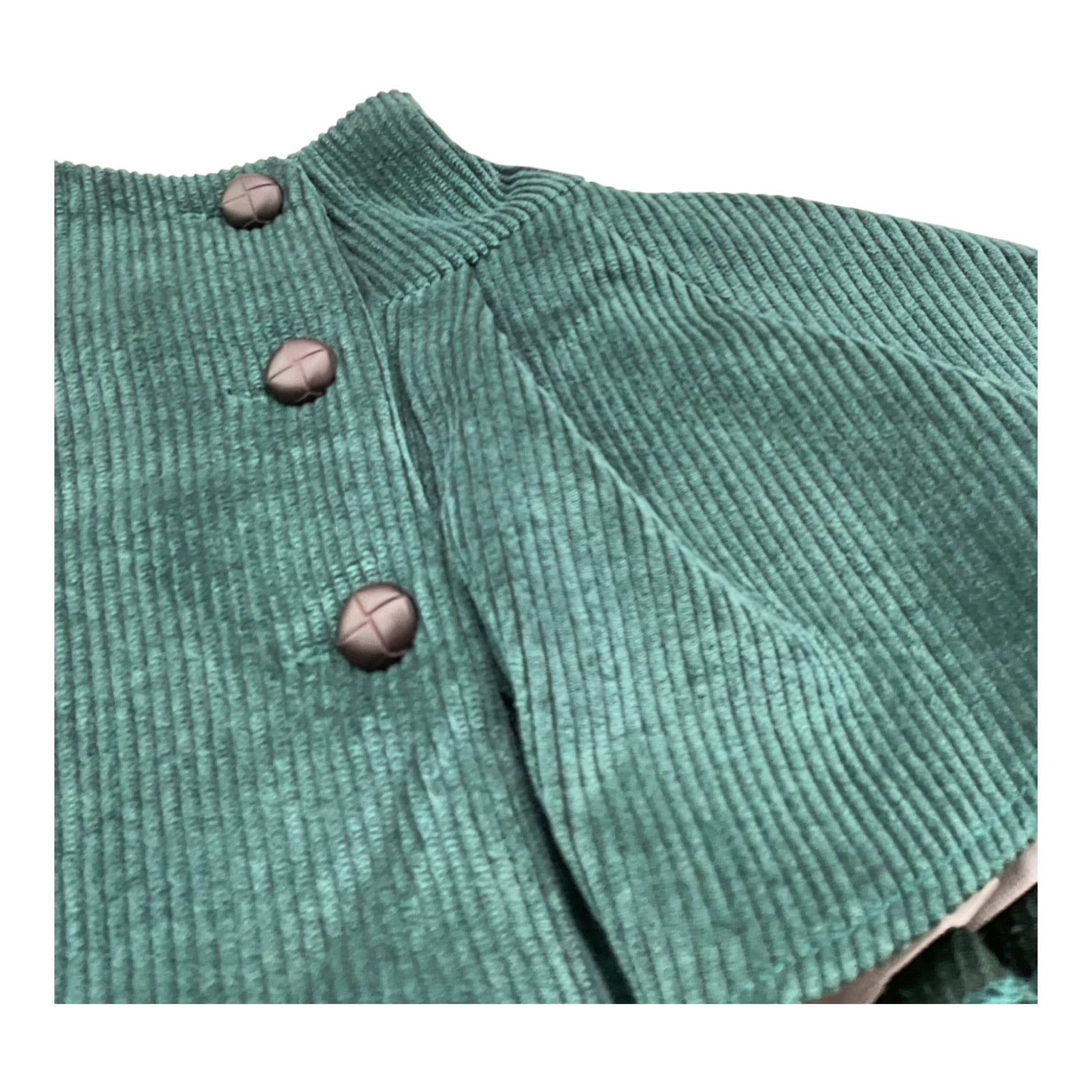 LA STUPENDERIA gonna tinta unita con bottoni in contrasto Verde per Neonata TJGN42X VERDE LA STUPENDERIA