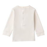 MINI BANDA shirt girocollo tinta unita con stampa in contrasto Panna per Neonato S614 PANNA MINI BANDA
