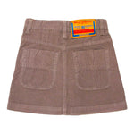 DIESEL gonna tinta unita in camoscio con bottoni Cammello per Bambina J00784 CAMMELLO DIESEL