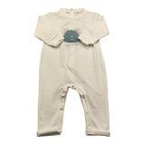 LALALU' tutina manica lunga in ciniglia con stampa in contrasto Bianco per Neonato TFL1N BIANCO LALALU'