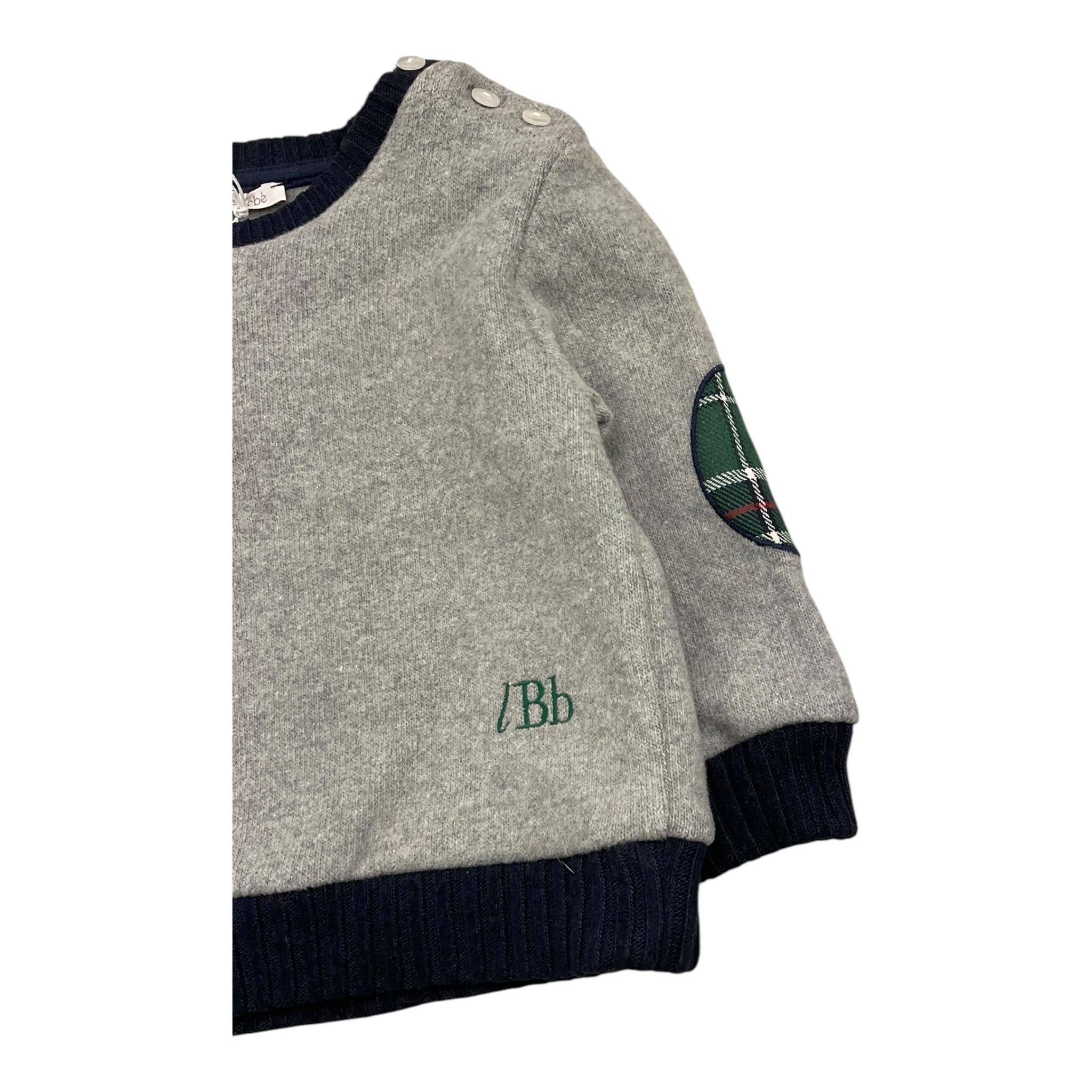 LE BEBE' felpa chiusa girocollo tinta unita Grigio per Neonato LBB5193 GRIGIO LE BEBE'