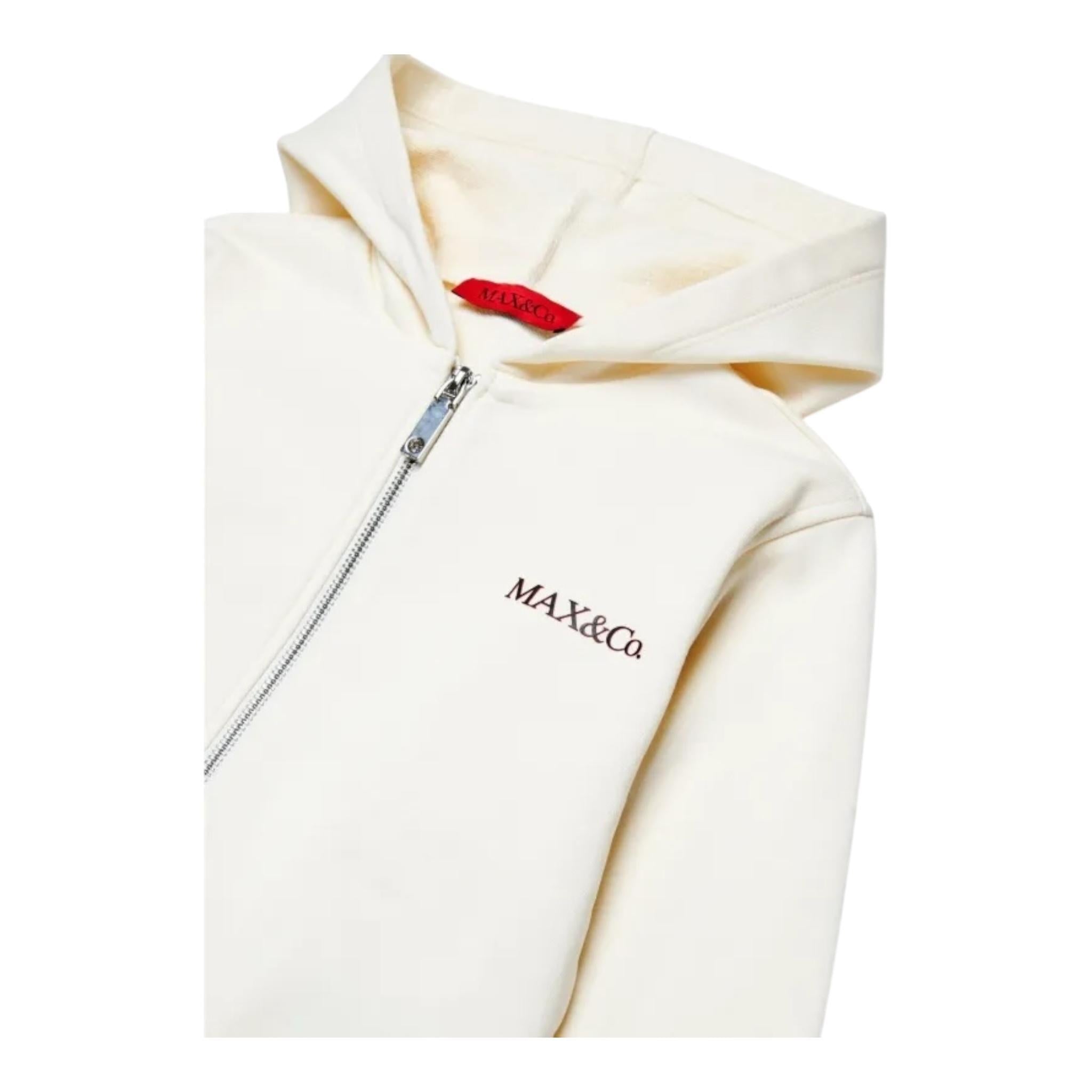 MAX&Co. felpa tinta unita con cappuccio Panna per Bambina MX0054 PANNA MAX&Co.