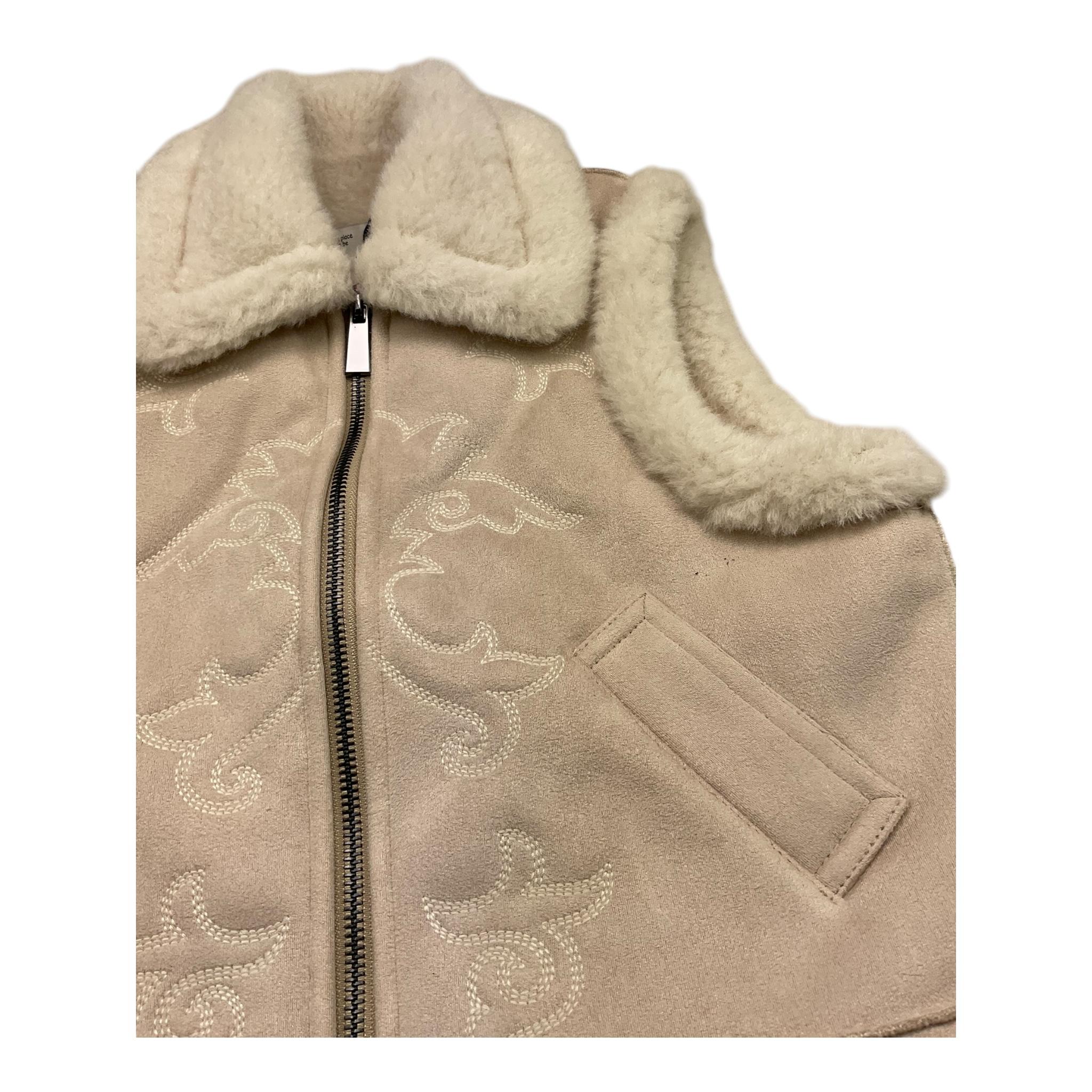 SAINT BARTH giubbino smanicato tinta unita con zip Beige per Bambina HES002 BEIGE SAINT BARTH
