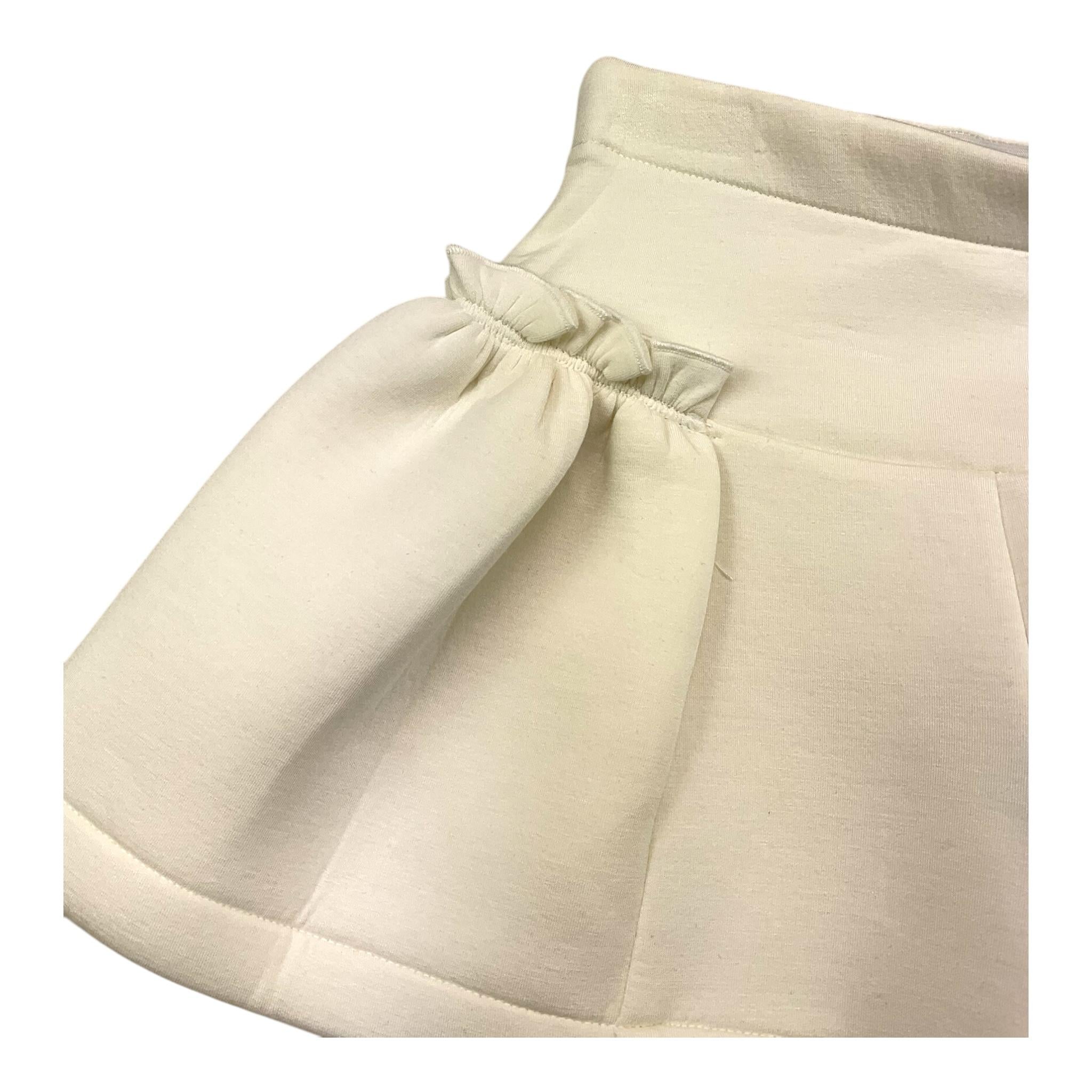 LIU JO short tinta unita con fiocco in contrasto Panna per Bambina KF4140 PANNA LIU JO