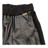 LIU JO pantalone tinta unita modello zampa in ecopelle Nero per Bambina KF4009 NERO LIU JO