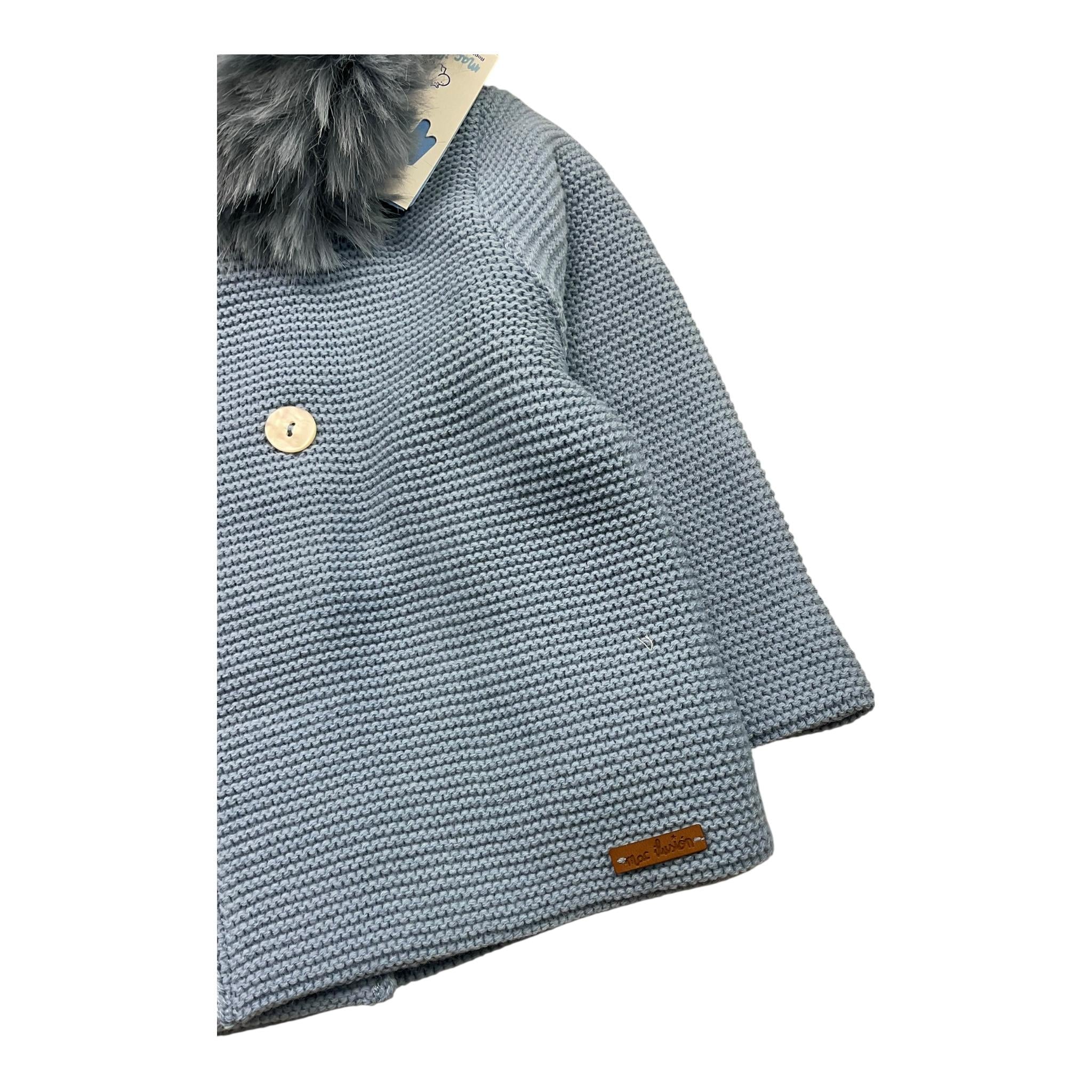 MAC ILUSIO'N cardigan tinta unita con cappuccio Azzurro per Neonata 9498H AZZURRO MAC ILUSIO'N