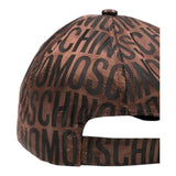 MOSCHINO berretto tinta unita con stampa logo Marrone per Neonato HTX01NX MARRONE MOSCHINO
