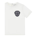 ROBERTO CAVALLI t-shirt girocollo tinta unita con stampa in contrasto Bianco per Neonato TJT631 BIANCO ROBERTO CAVALLI