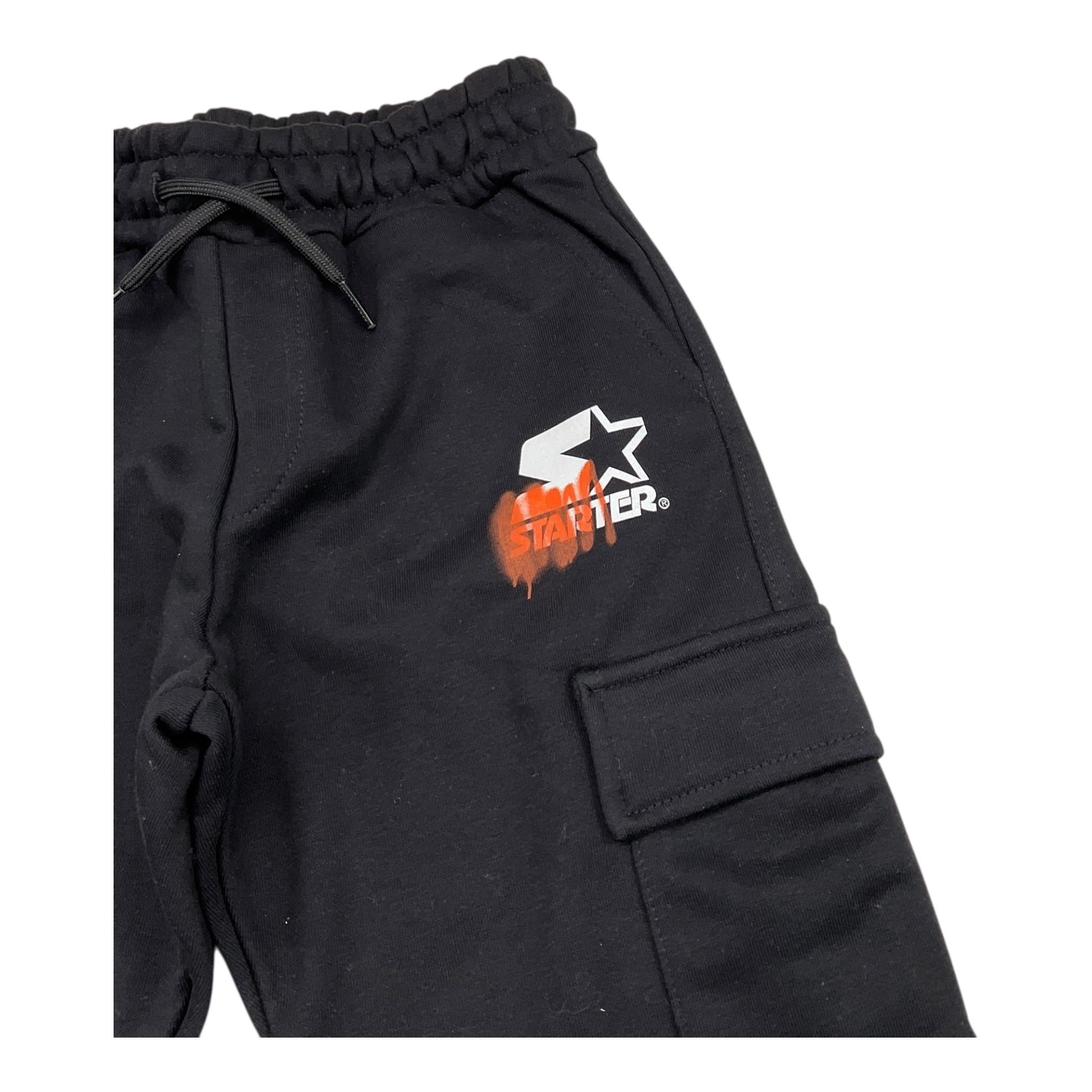 STARTER pantalone tuta tinta unita cn tasconi Nero per Bambino 1292 NERO STARTER